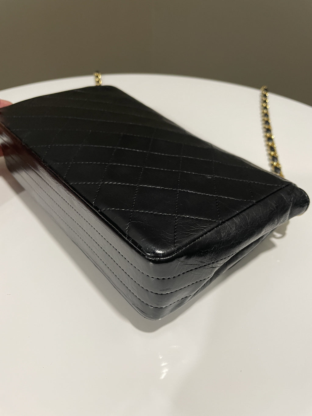 Chanel Vintage CC Turn Lock Flap Bag Black Lambskin