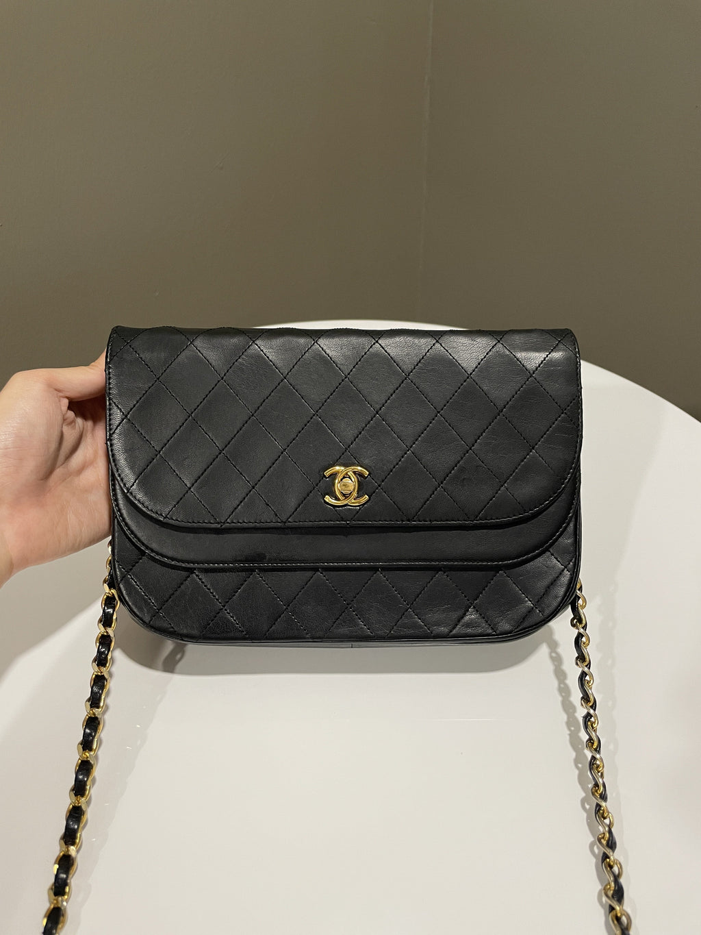 Chanel Timeless Curve Double Flap Black Lambskin
