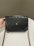 Chanel Timeless Curve Double Flap Black Lambskin