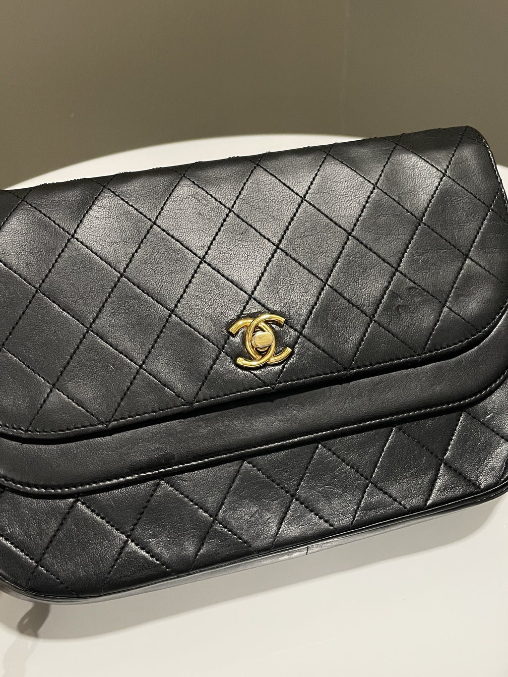 Chanel Timeless Curve Double Flap Black Lambskin