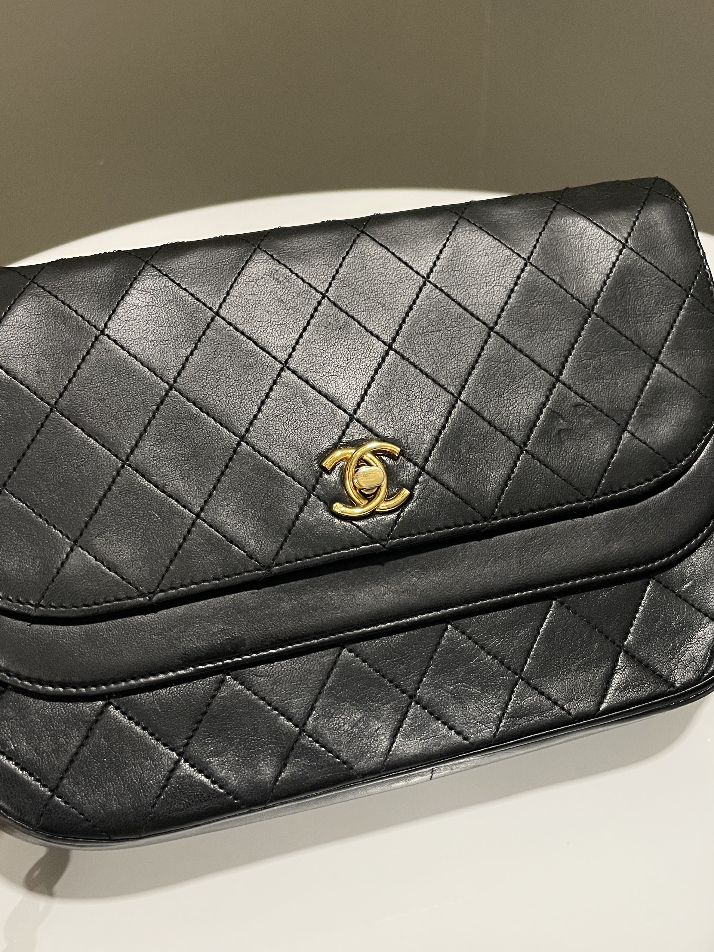 Chanel Timeless Curve Double Flap Black Lambskin