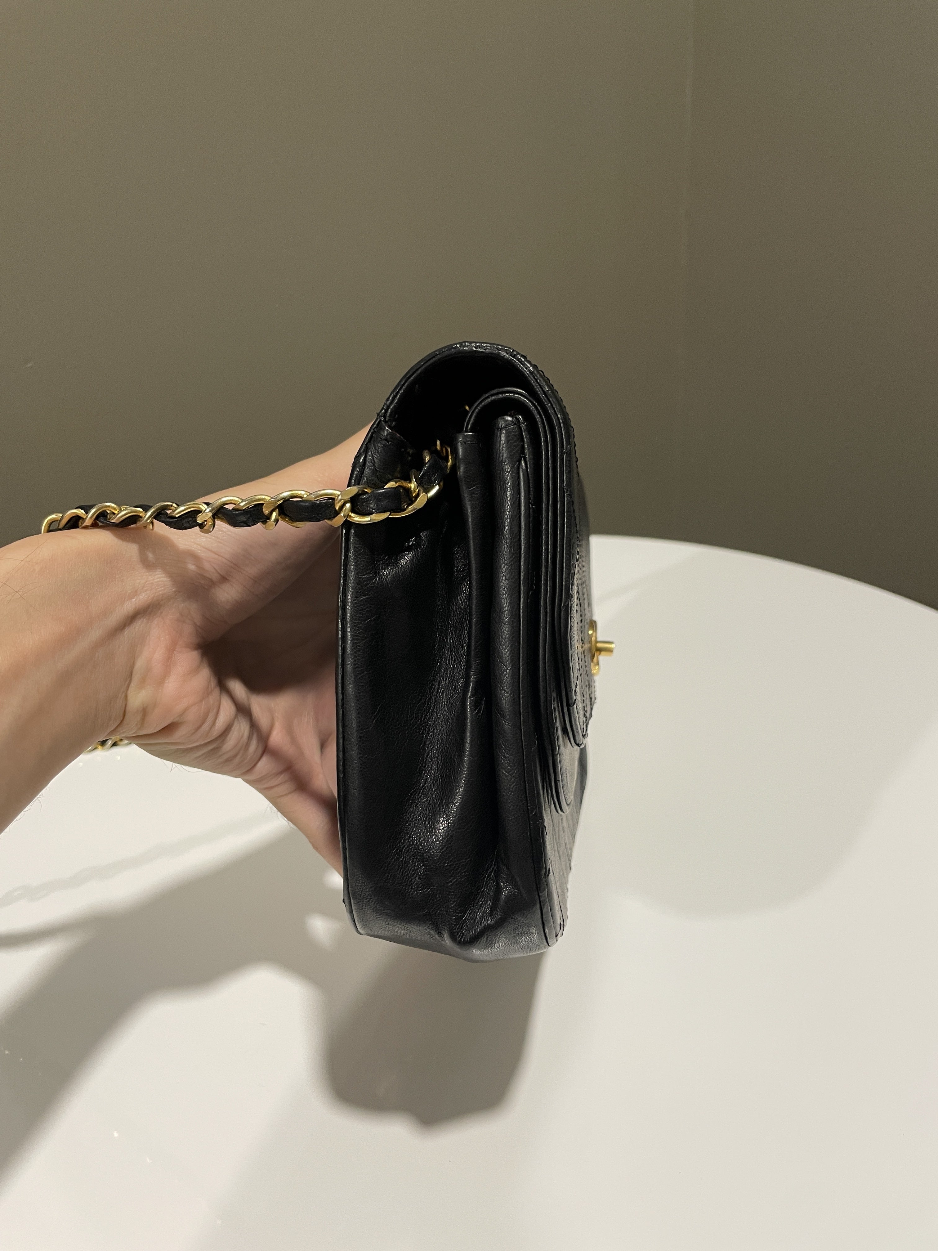 Chanel Timeless Curve Double Flap Black Lambskin