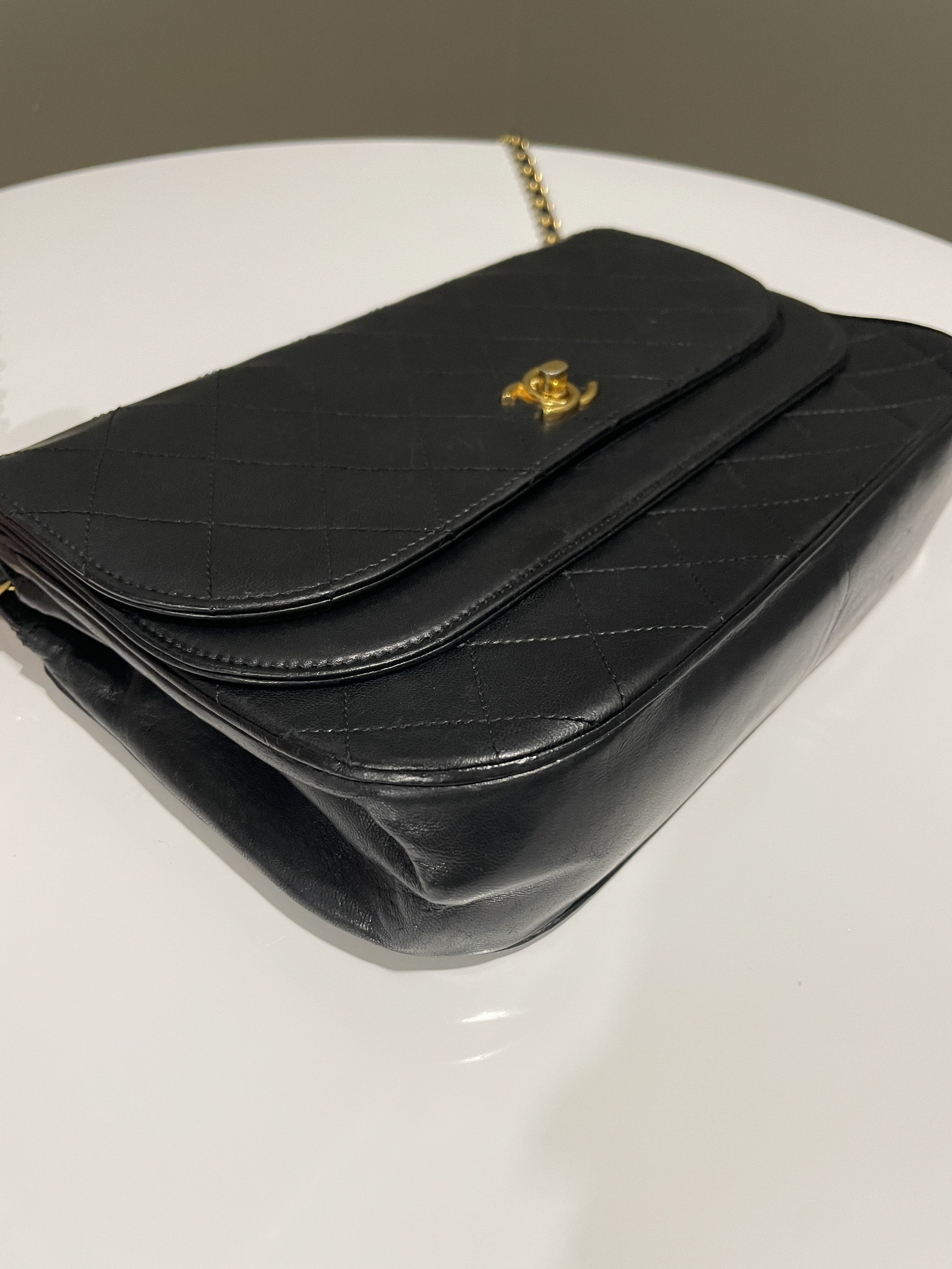 Chanel Timeless Curve Double Flap Black Lambskin