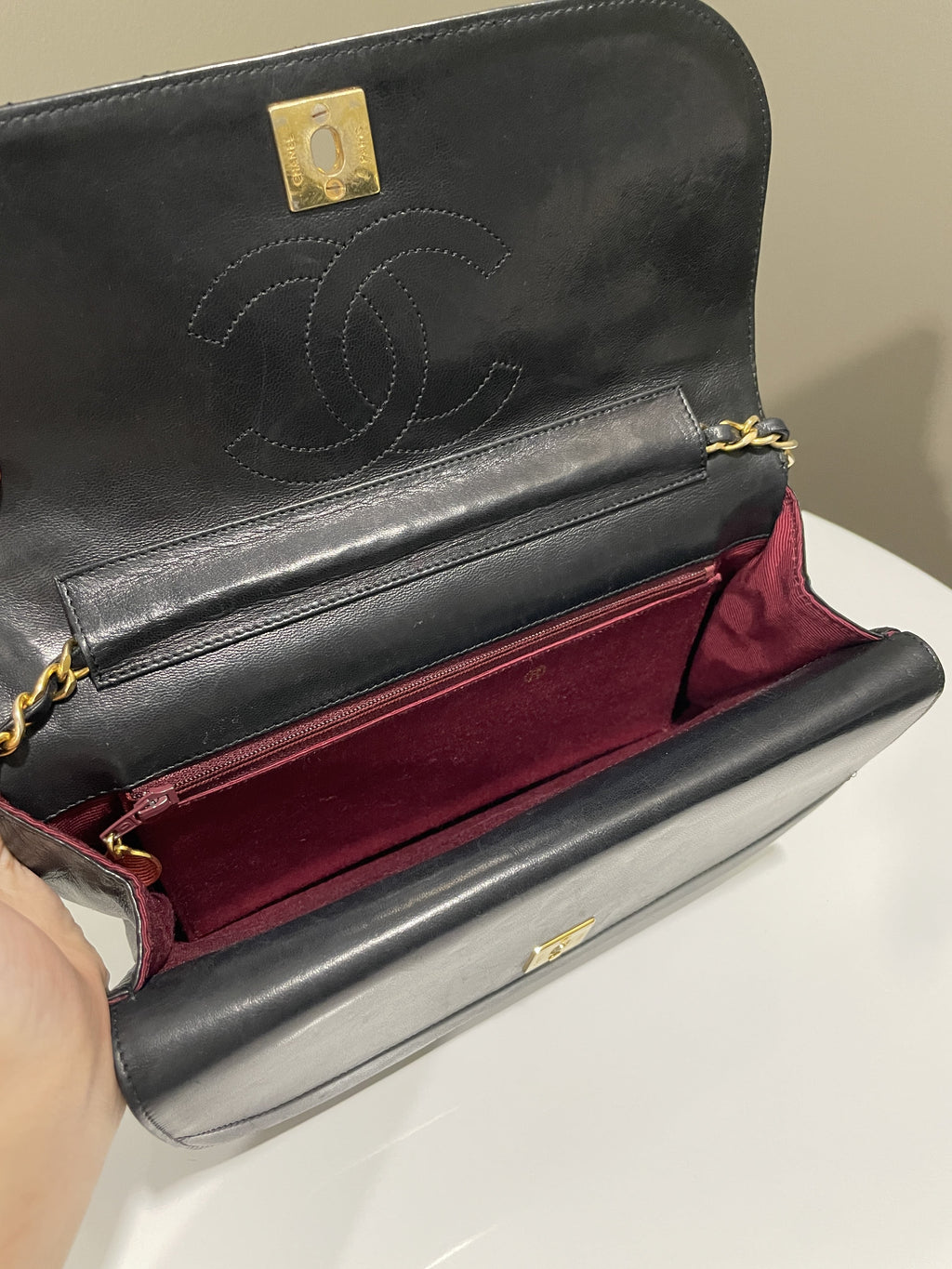 Chanel Timeless Curve Double Flap Black Lambskin