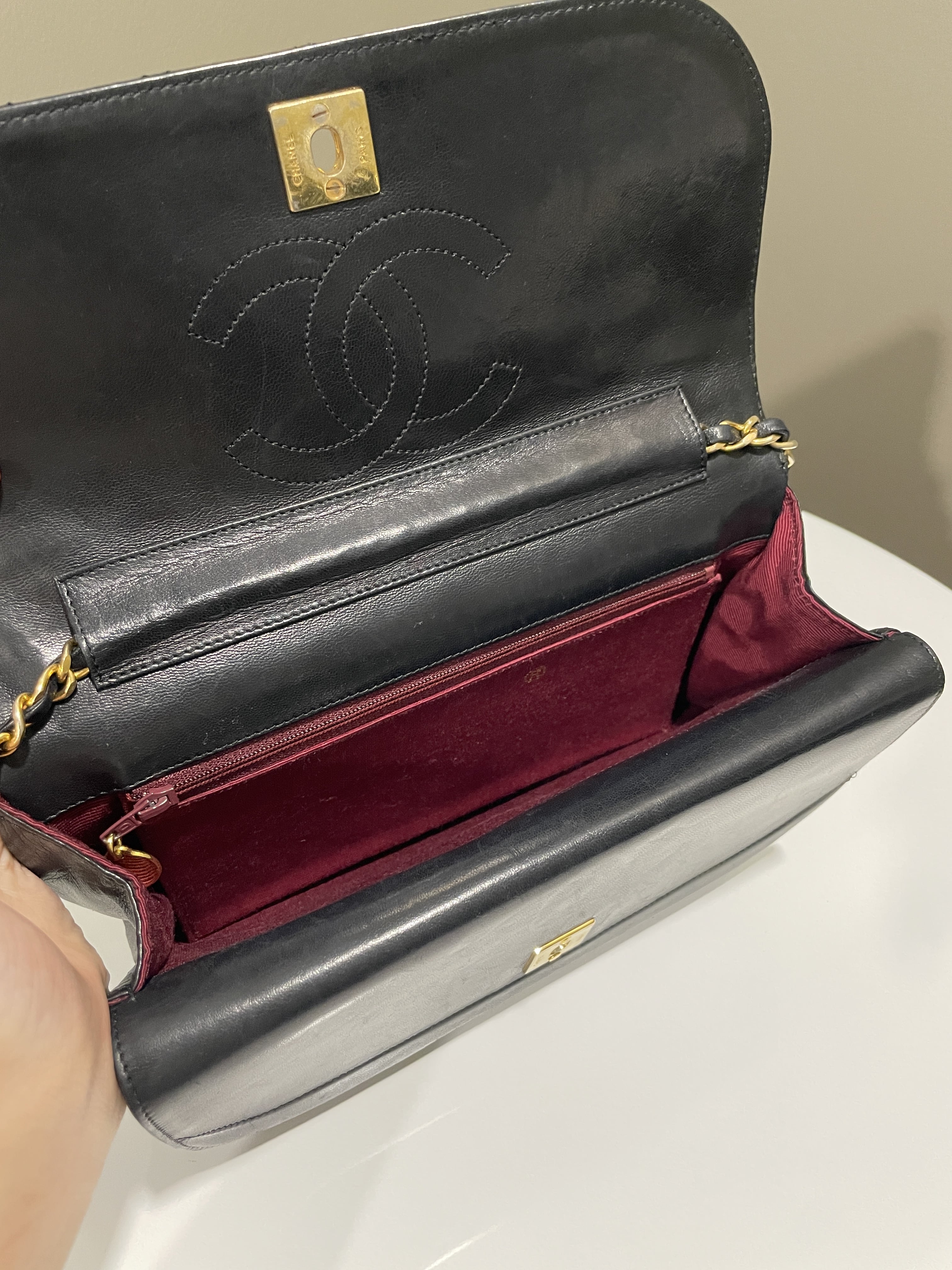 Chanel Timeless Curve Double Flap Black Lambskin