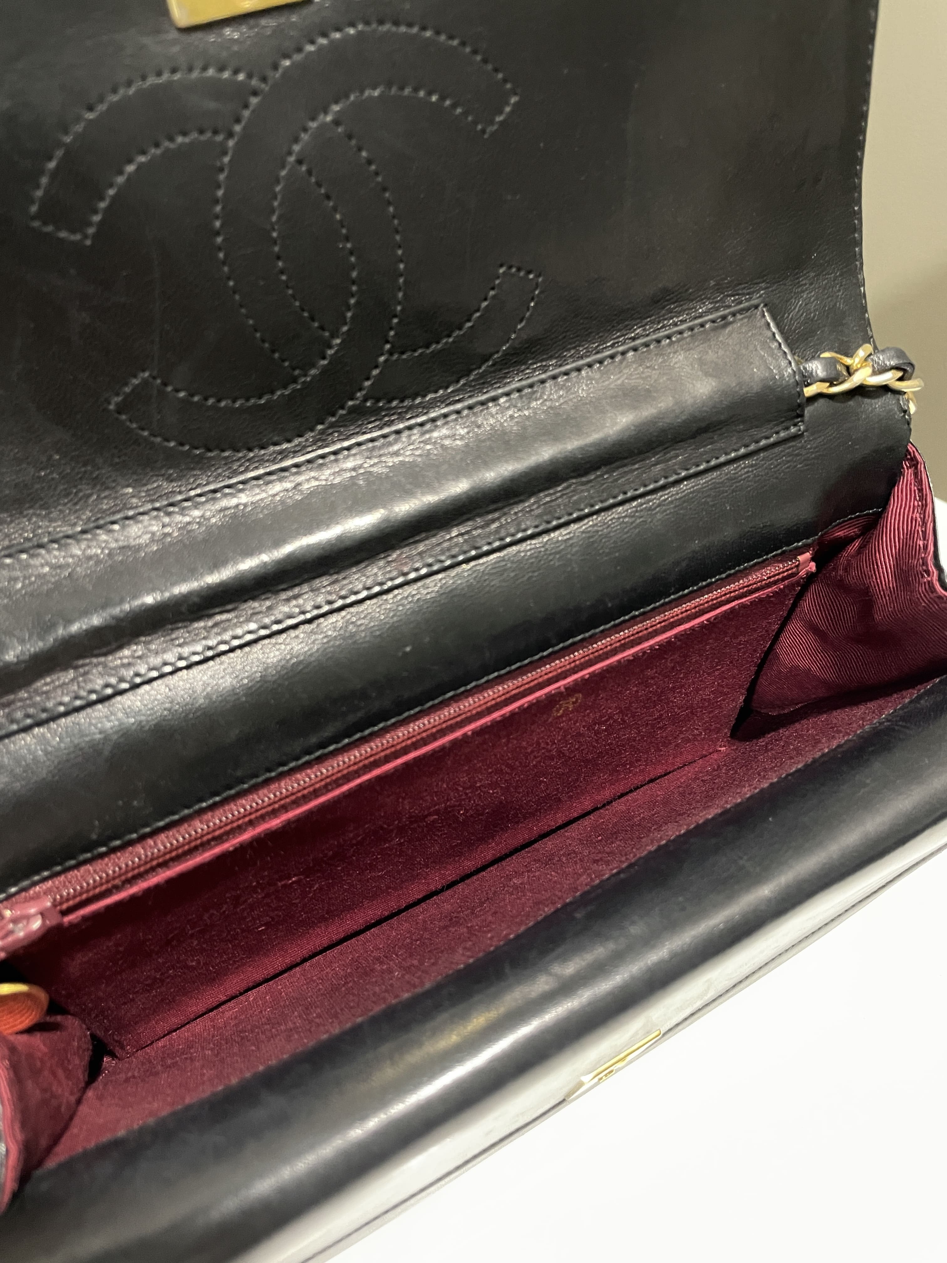 Chanel Timeless Curve Double Flap Black Lambskin