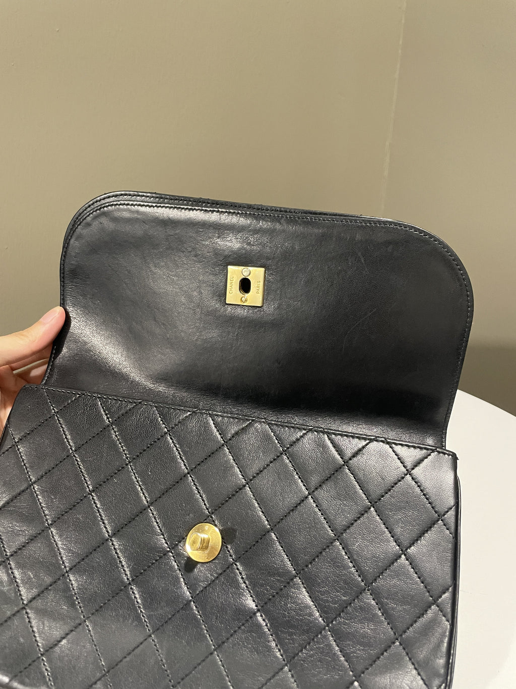 Chanel Timeless Curve Double Flap Black Lambskin