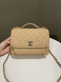 Chanel Business Affinity Flap Natural Beige Caviar