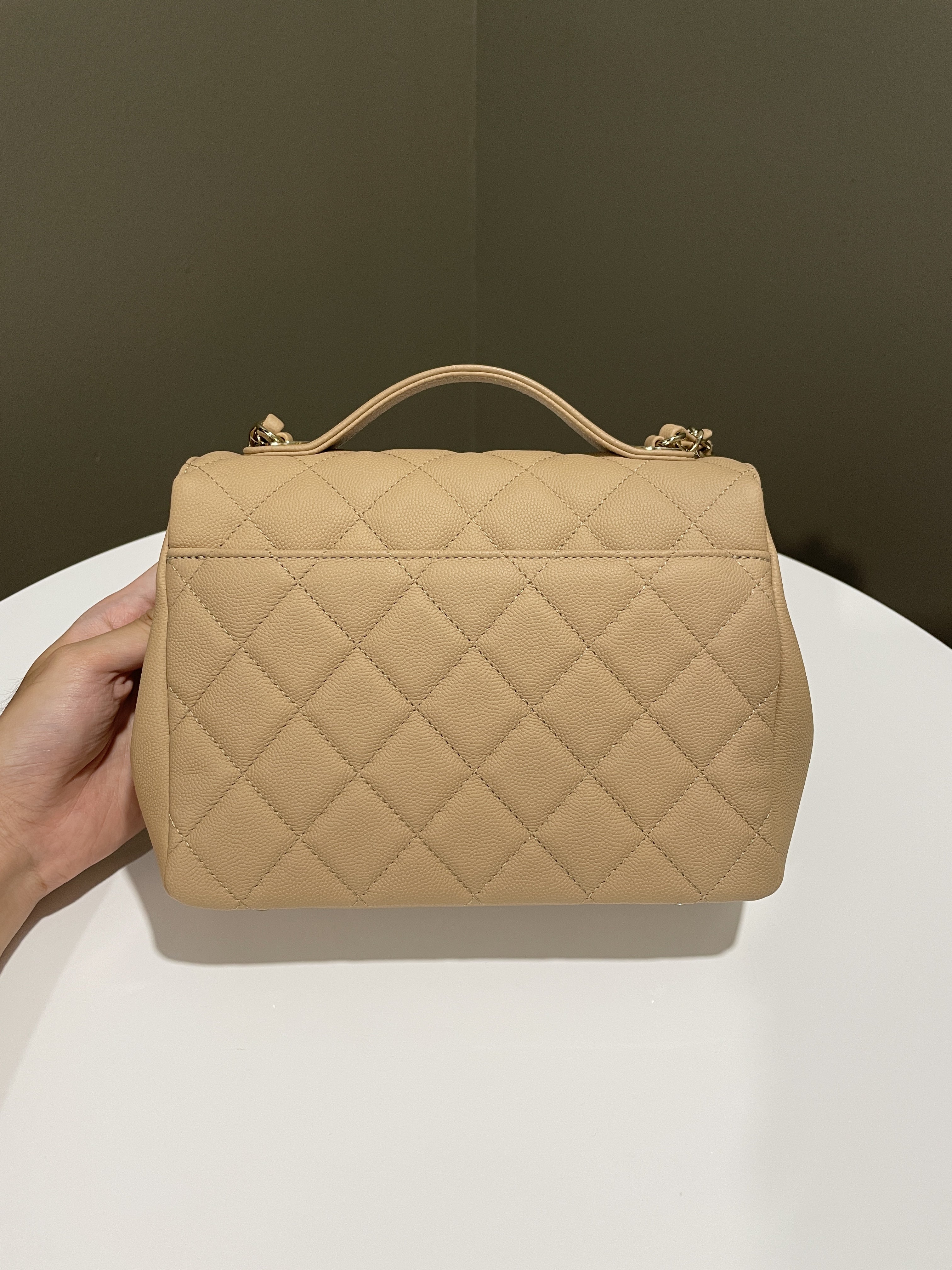 Chanel Business Affinity Flap Natural Beige Caviar