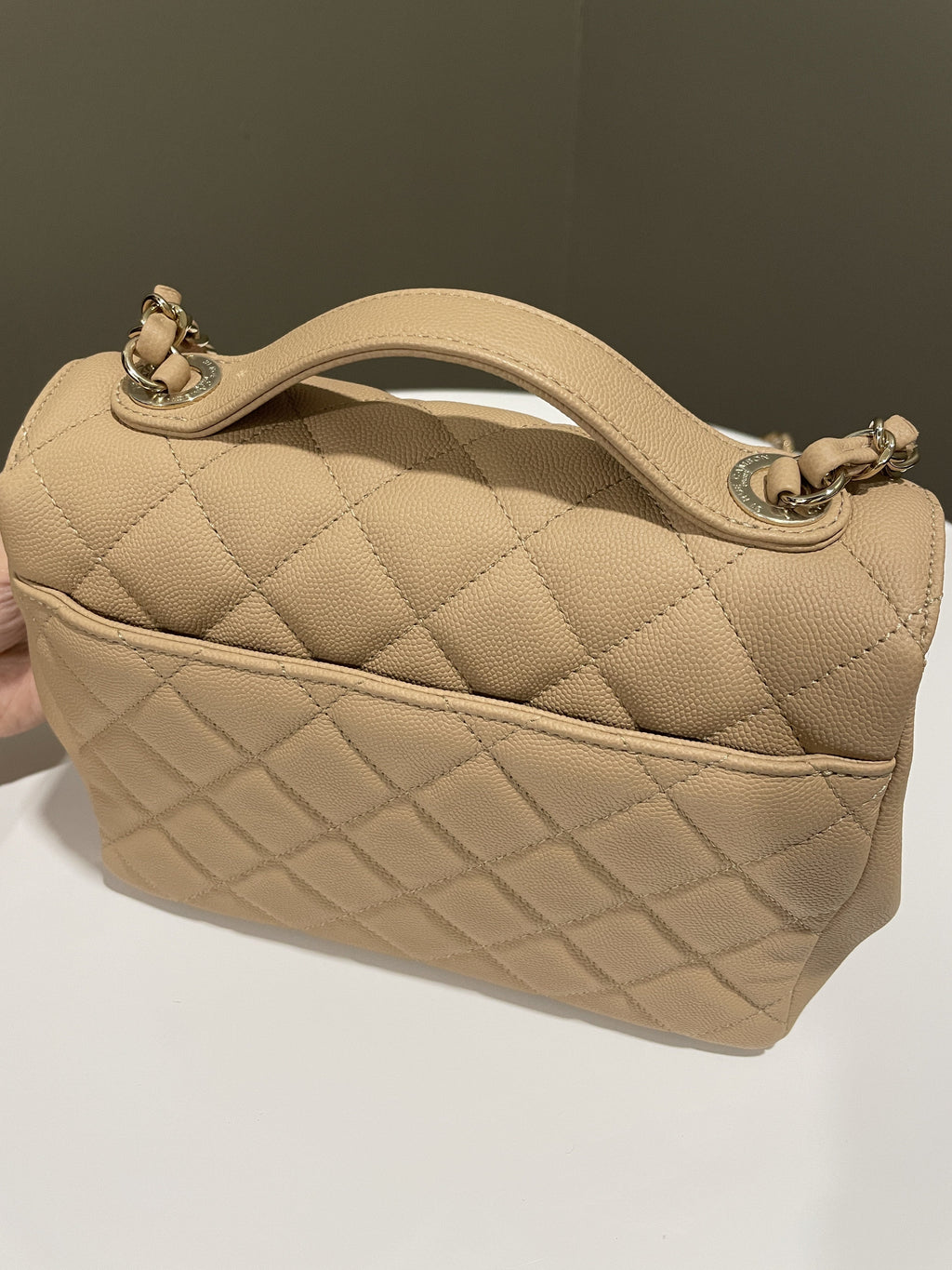 Chanel Business Affinity Flap Natural Beige Caviar