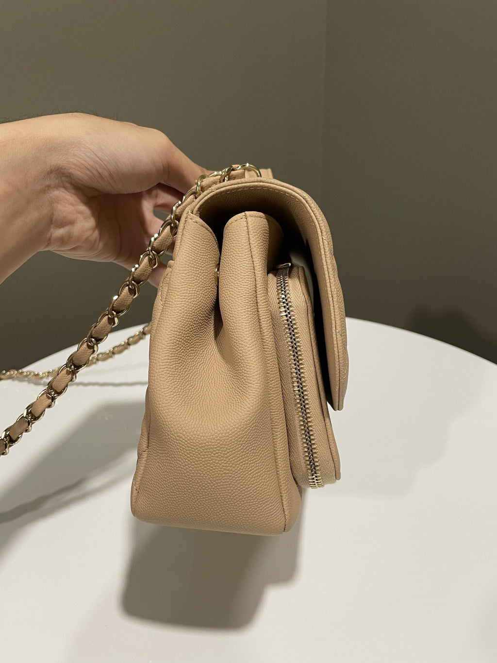 Chanel Business Affinity Flap Natural Beige Caviar