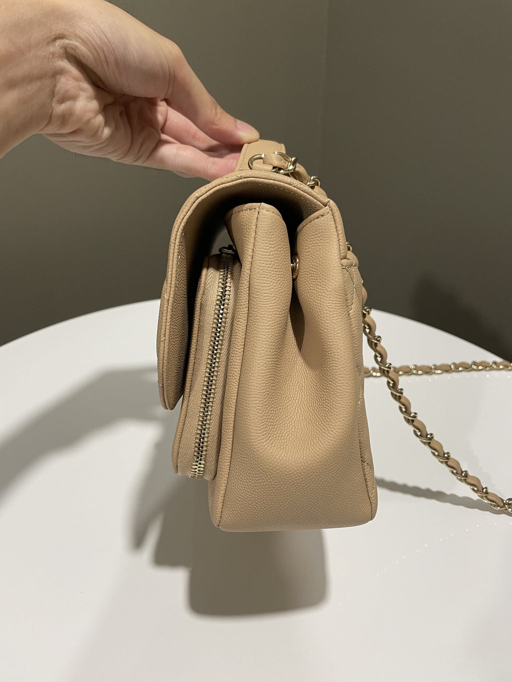 Chanel Business Affinity Flap Natural Beige Caviar