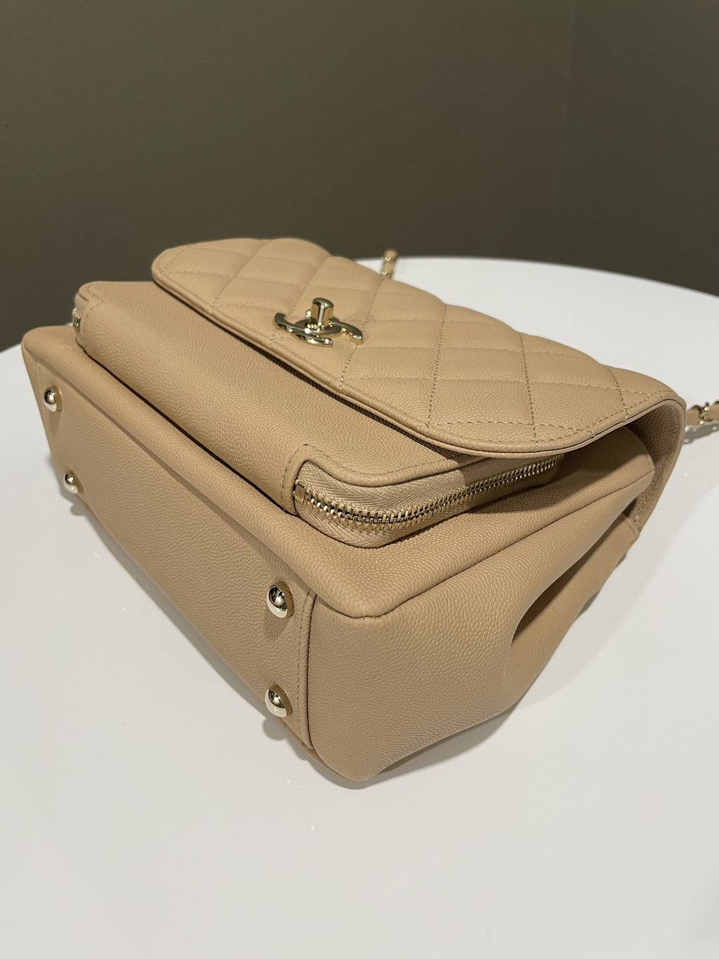 Chanel Business Affinity Flap Natural Beige Caviar