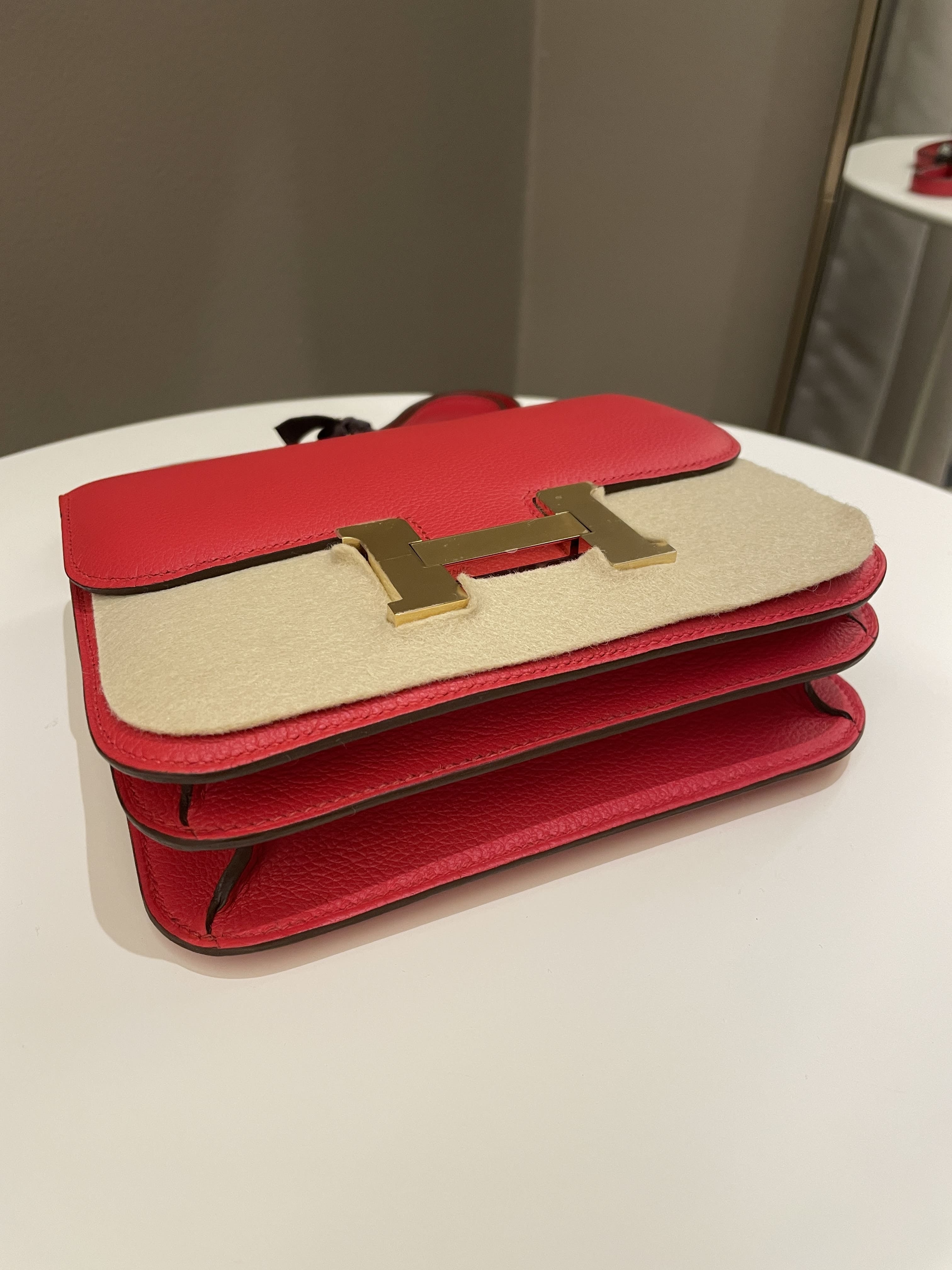 Hermes Constance 18 Rouge De Coeur Evercolor