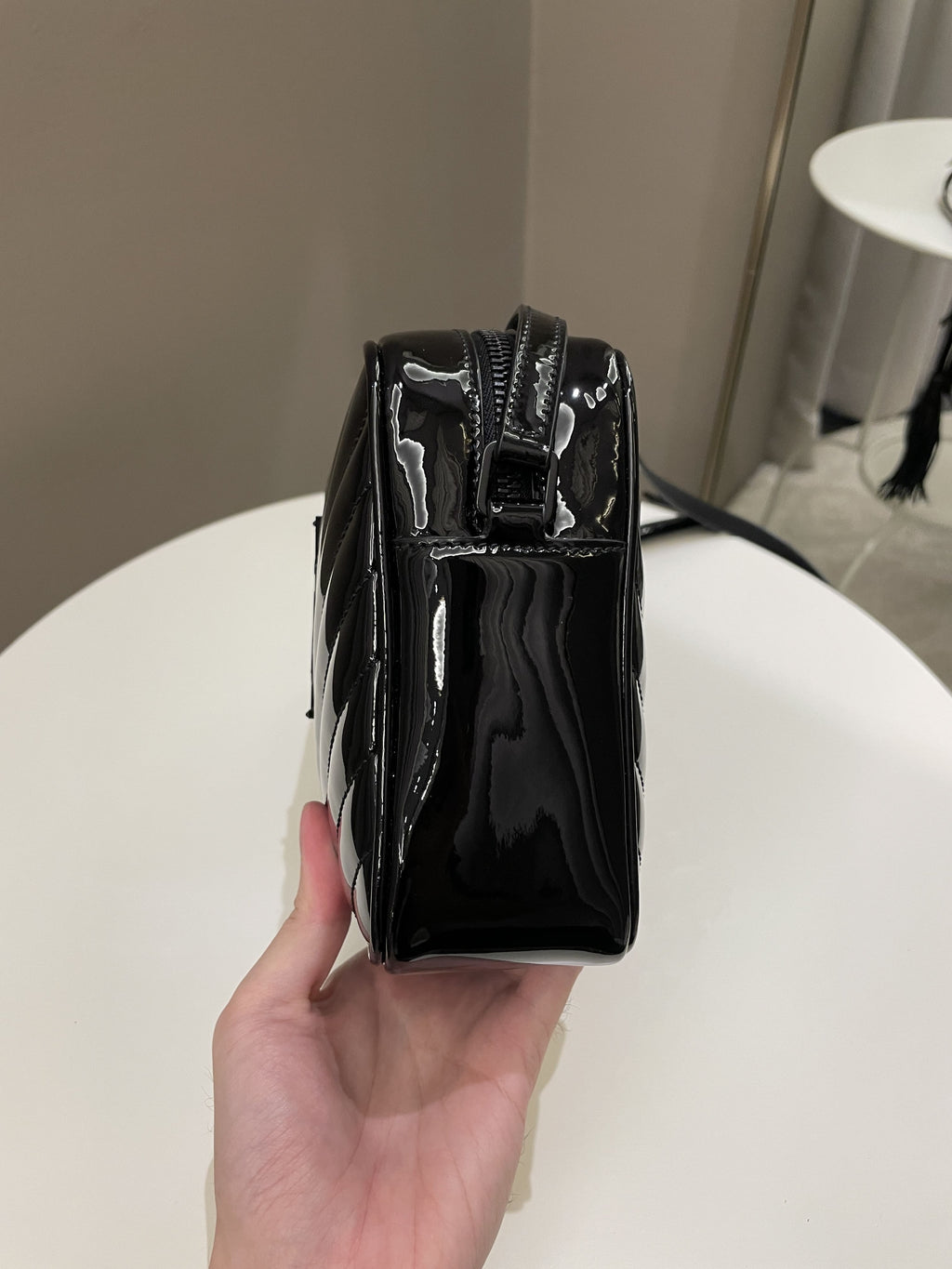 Saint Laurent Lou Camera Black Patent