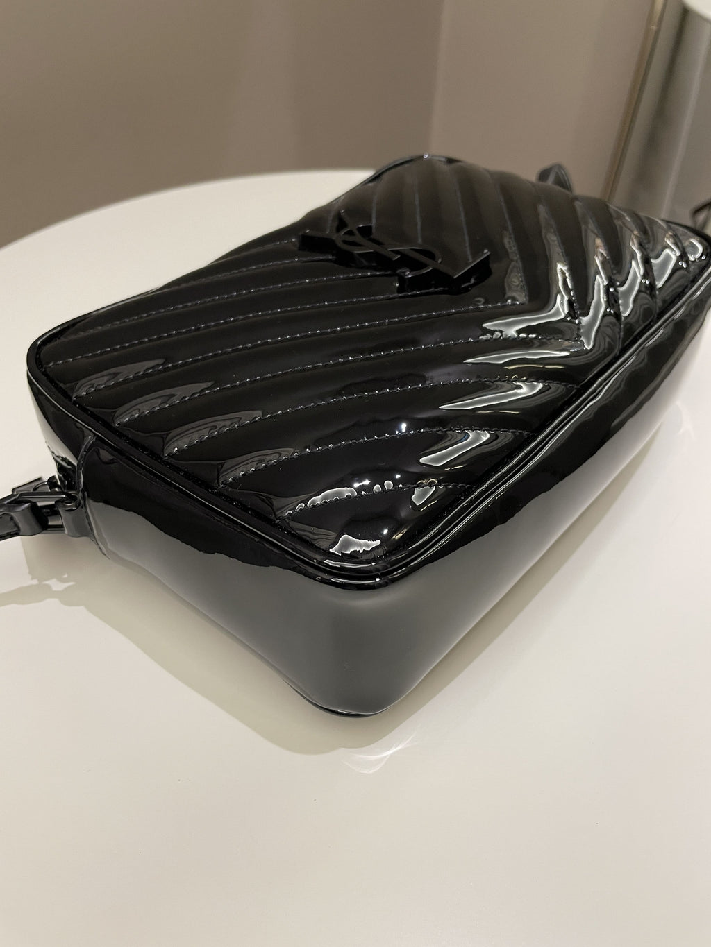 Saint Laurent Lou Camera Black Patent