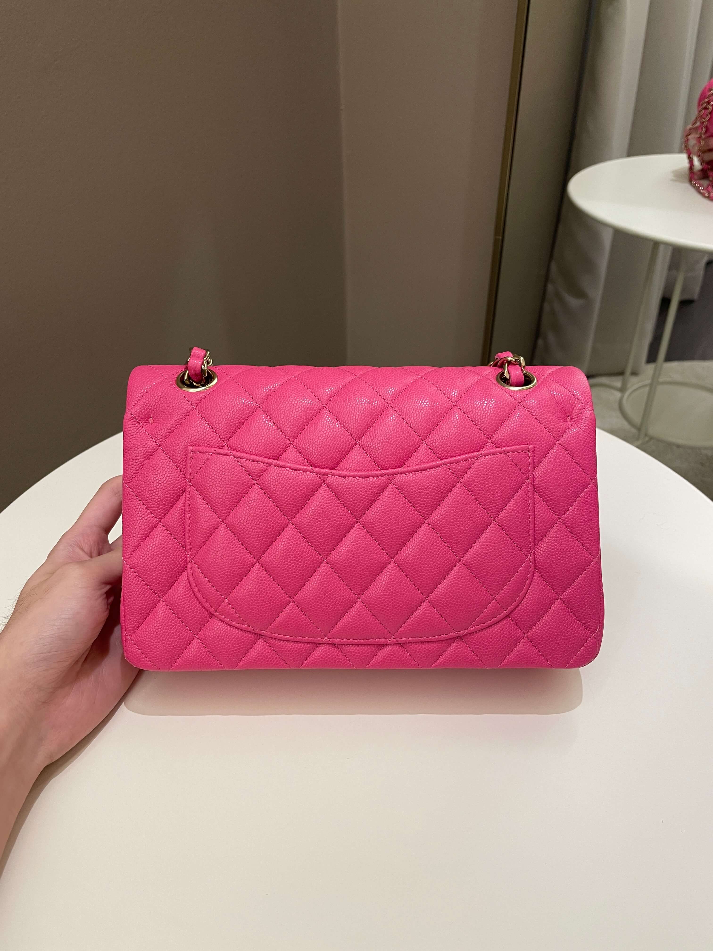 Chanel Classic Quilted Small Double Flap Candy Pink Caviar