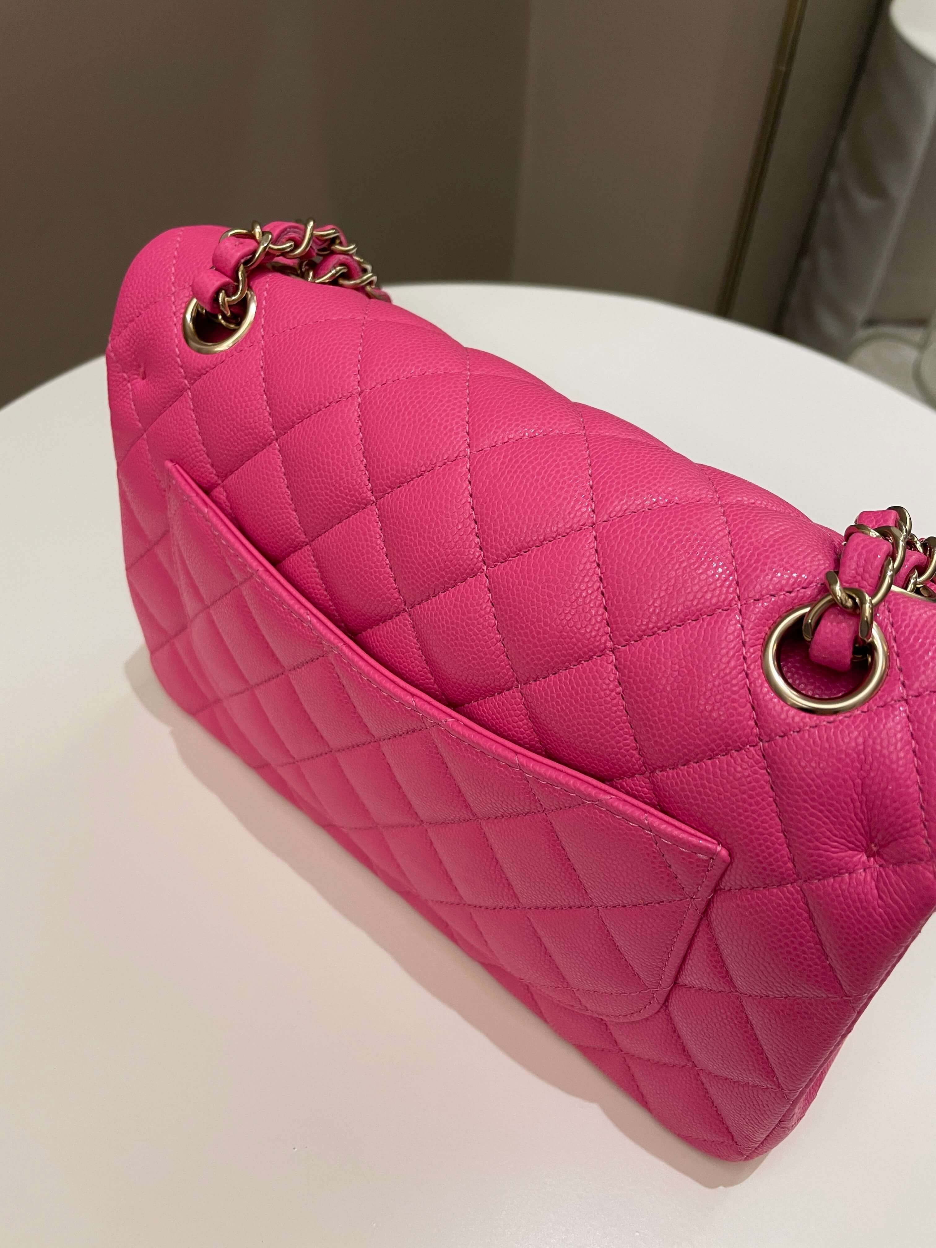 Chanel Classic Quilted Small Double Flap Candy Pink Caviar