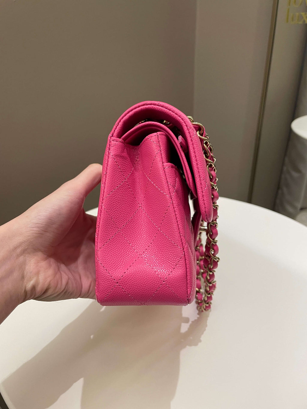 Chanel Classic Quilted Small Double Flap Candy Pink Caviar