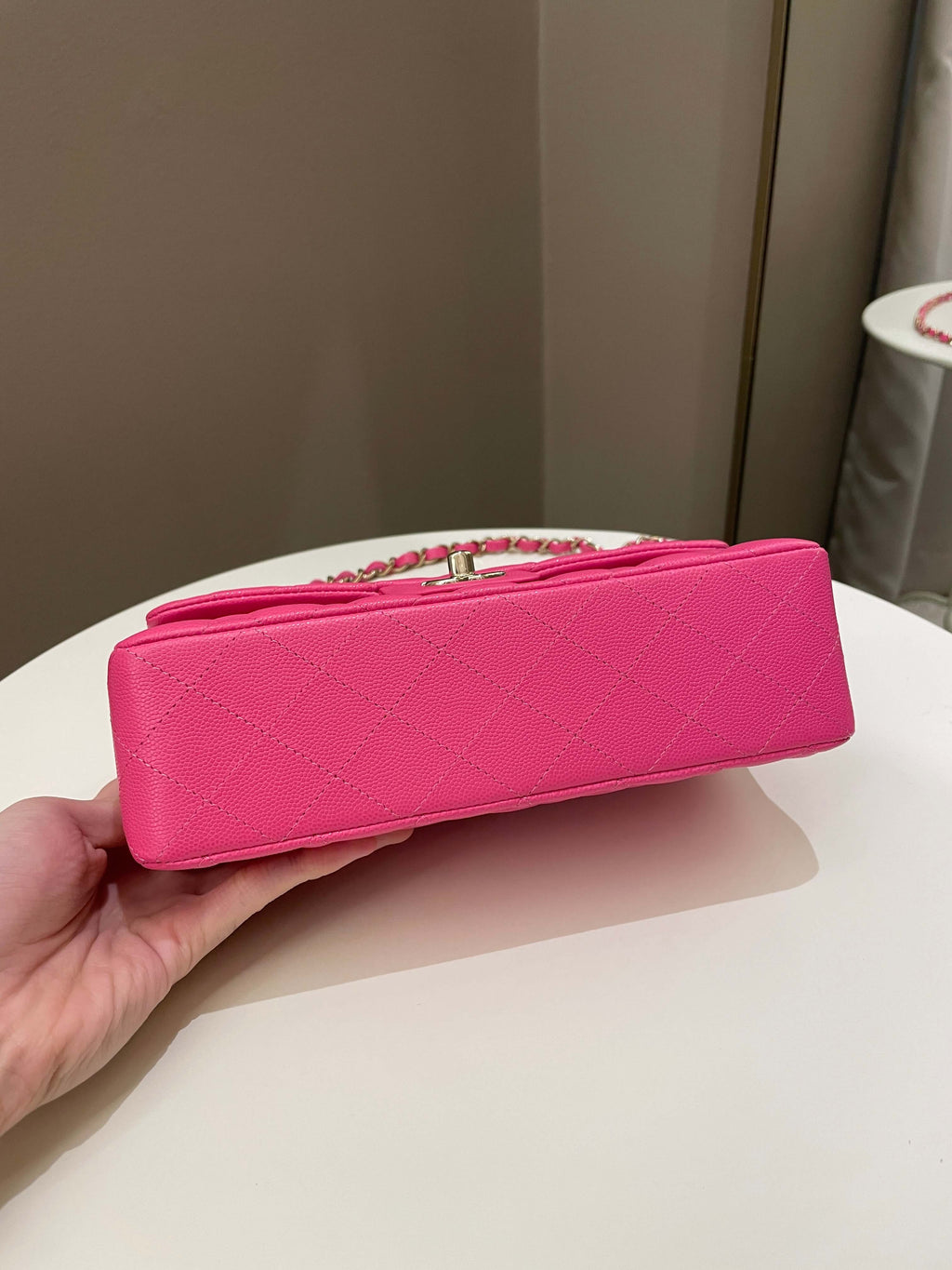 Chanel Classic Quilted Small Double Flap Candy Pink Caviar