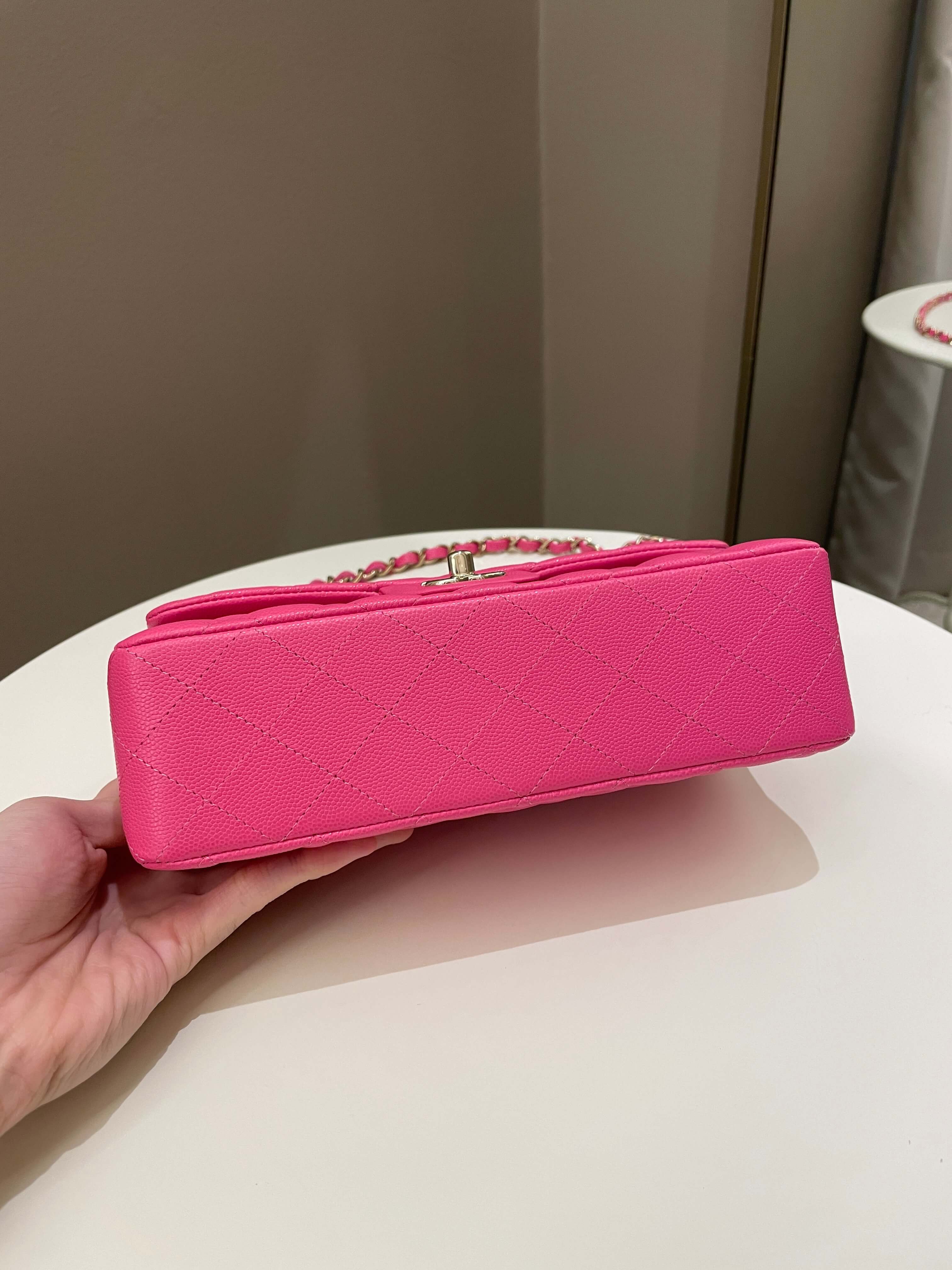 Chanel Classic Quilted Small Double Flap Candy Pink Caviar