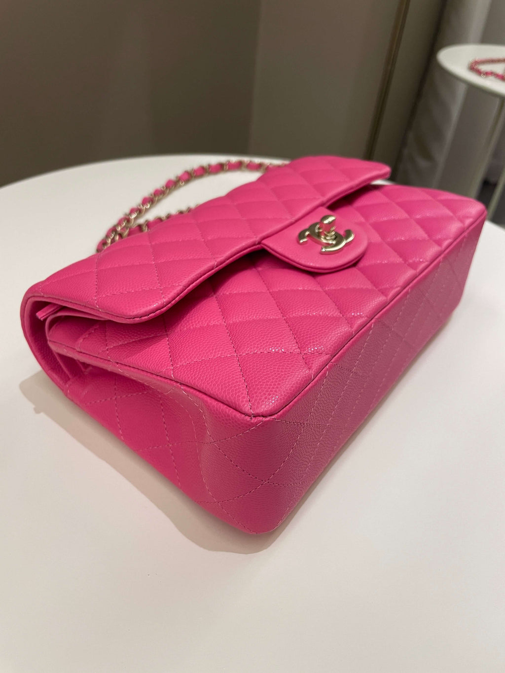 Chanel Classic Quilted Small Double Flap Candy Pink Caviar
