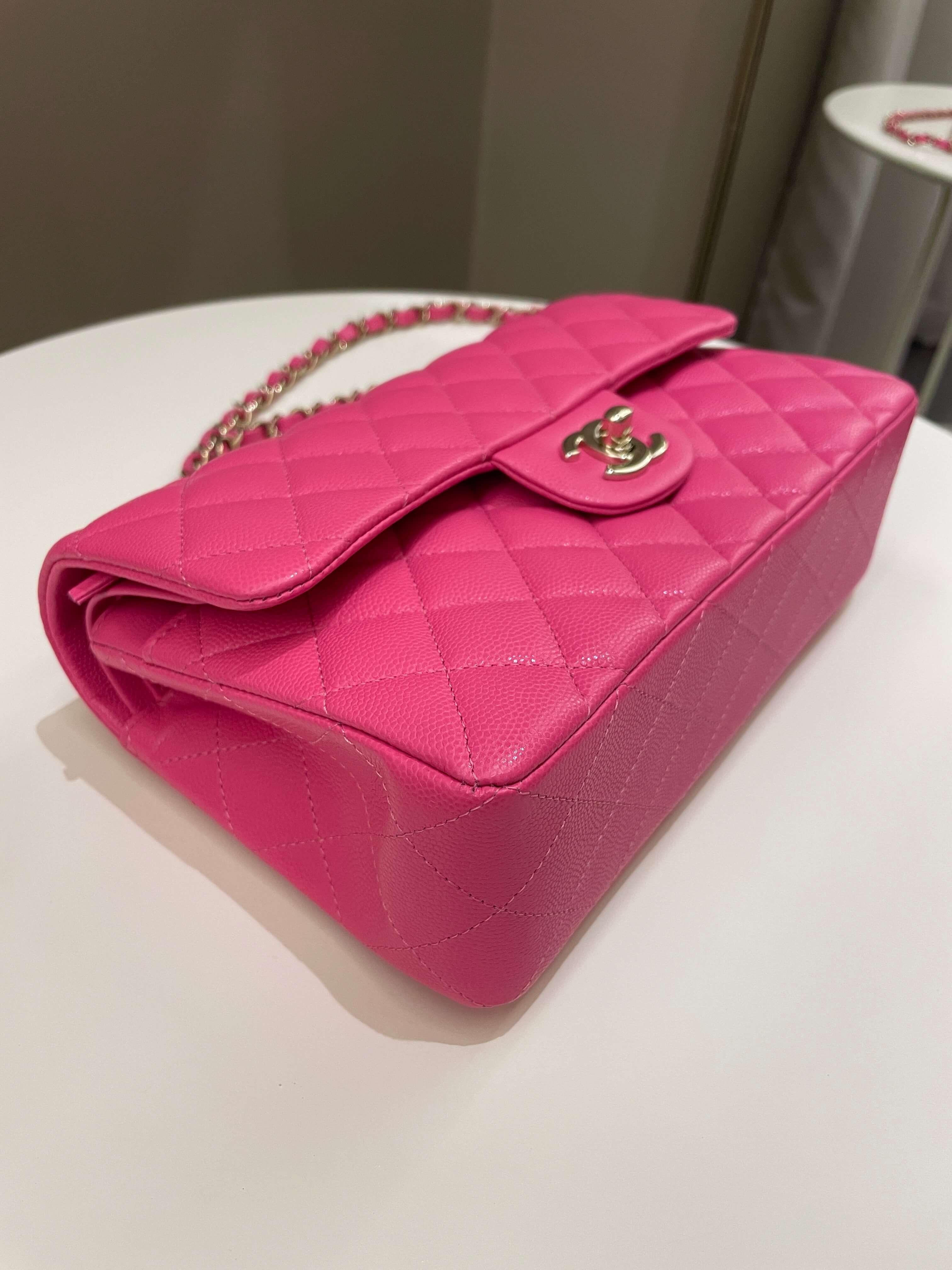 Chanel Classic Quilted Small Double Flap Candy Pink Caviar