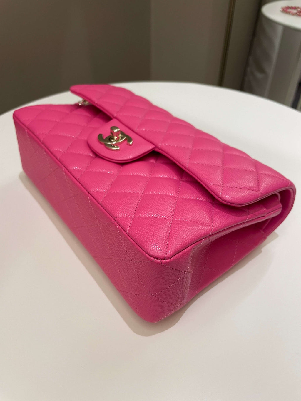Chanel Classic Quilted Small Double Flap Candy Pink Caviar