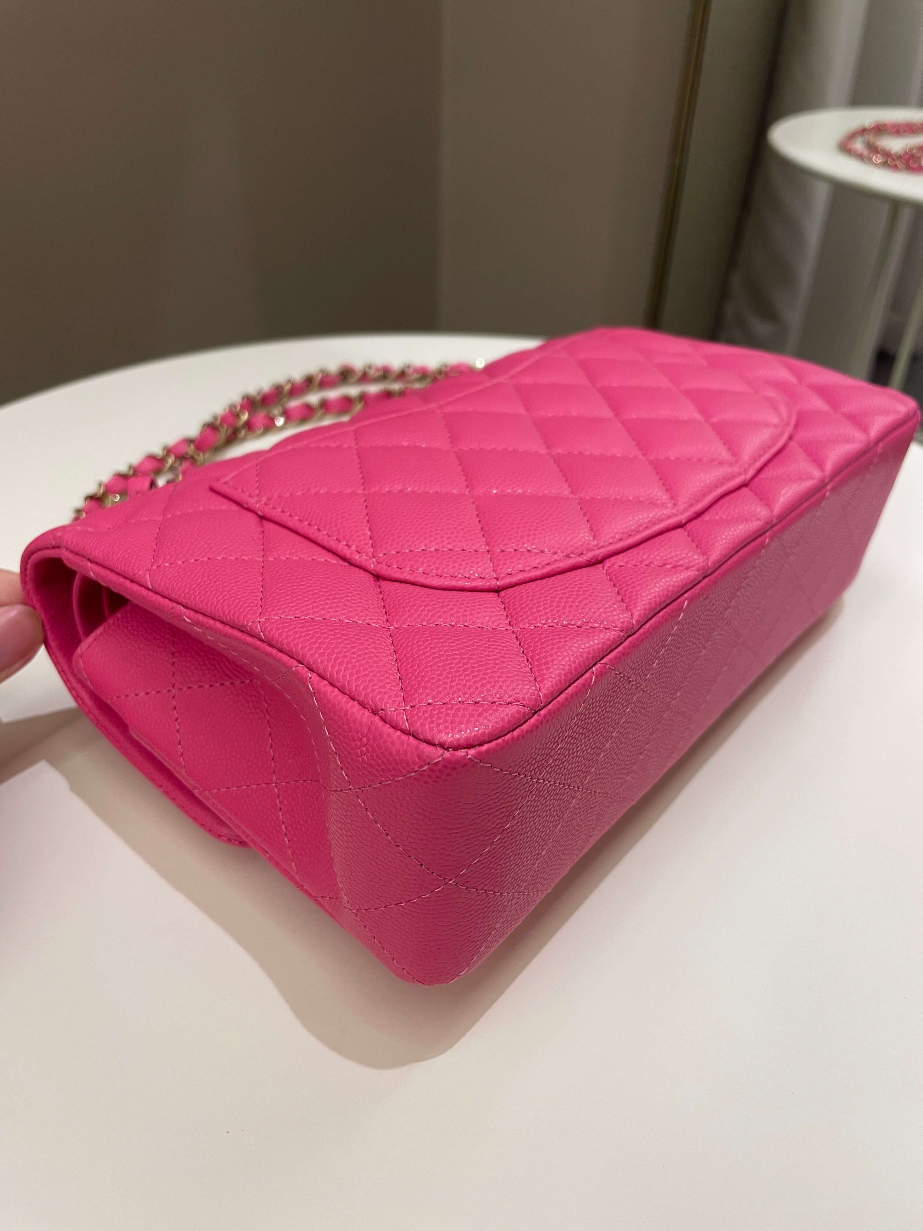 Chanel Classic Quilted Small Double Flap Candy Pink Caviar