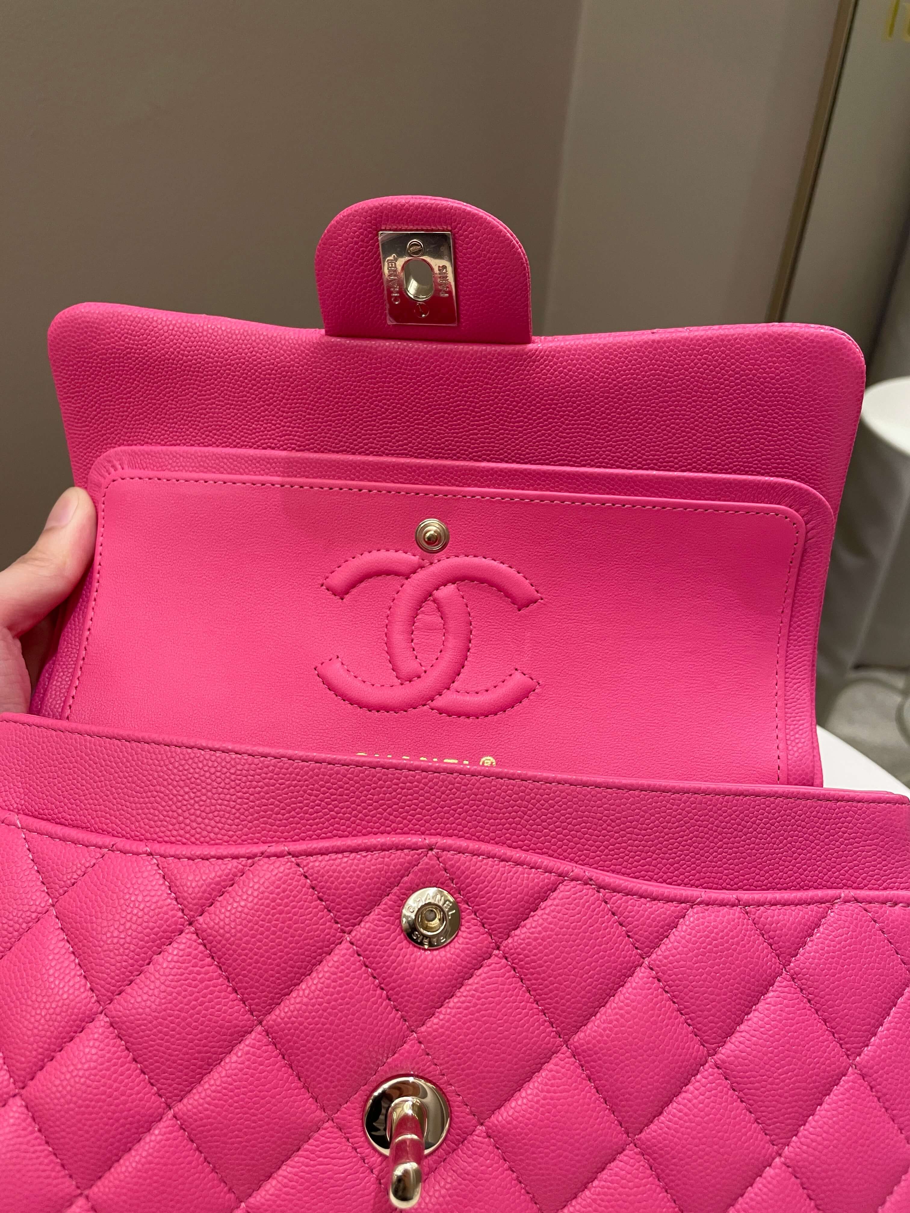 Chanel Classic Quilted Small Double Flap Candy Pink Caviar