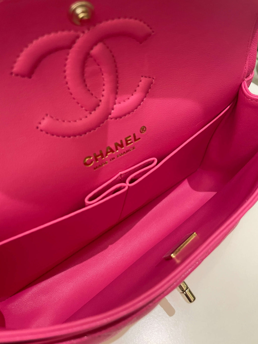 Chanel Classic Quilted Small Double Flap Candy Pink Caviar