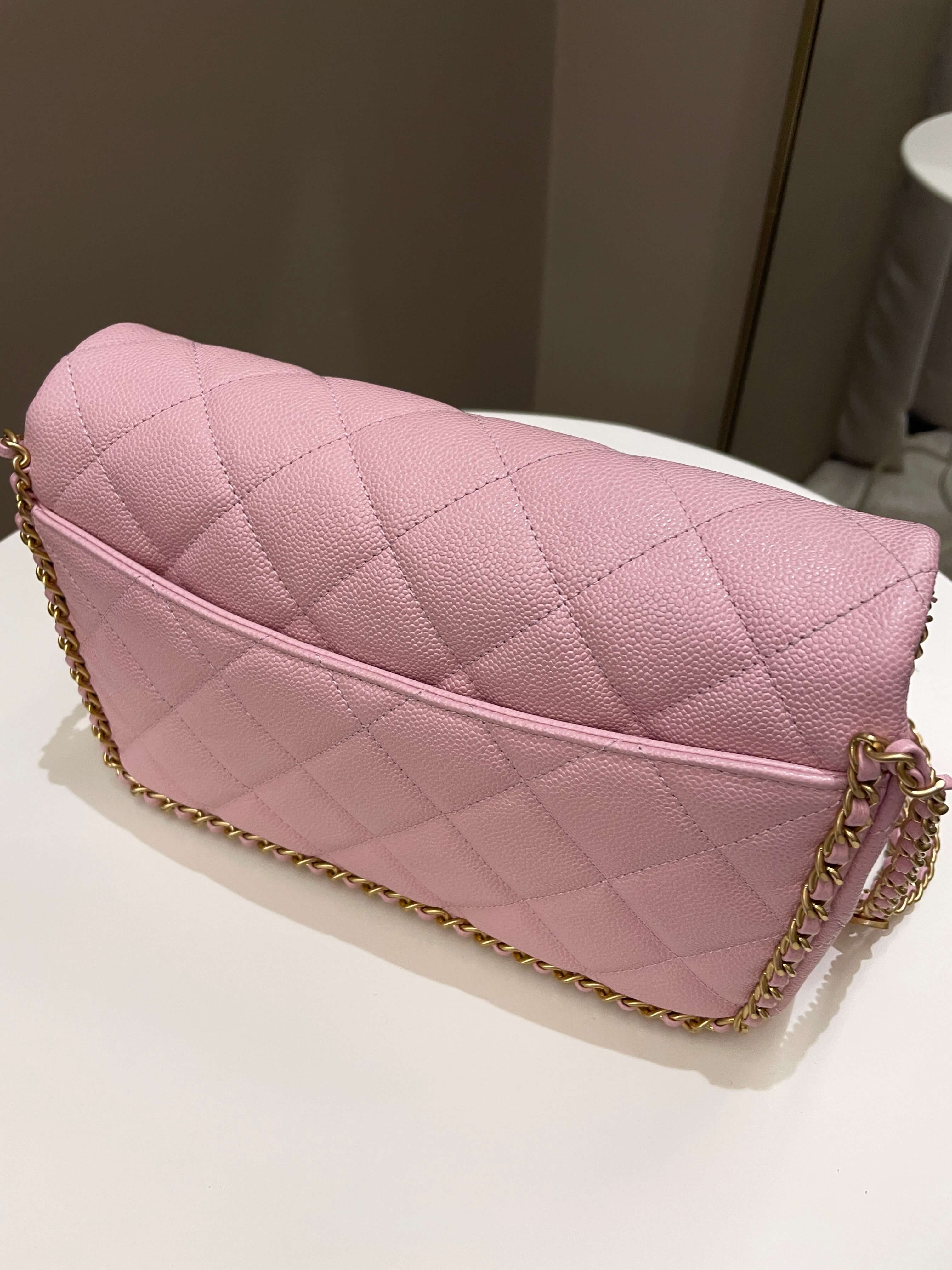 Chanel 22K Chain Around Flap Mauve Pink Caviar