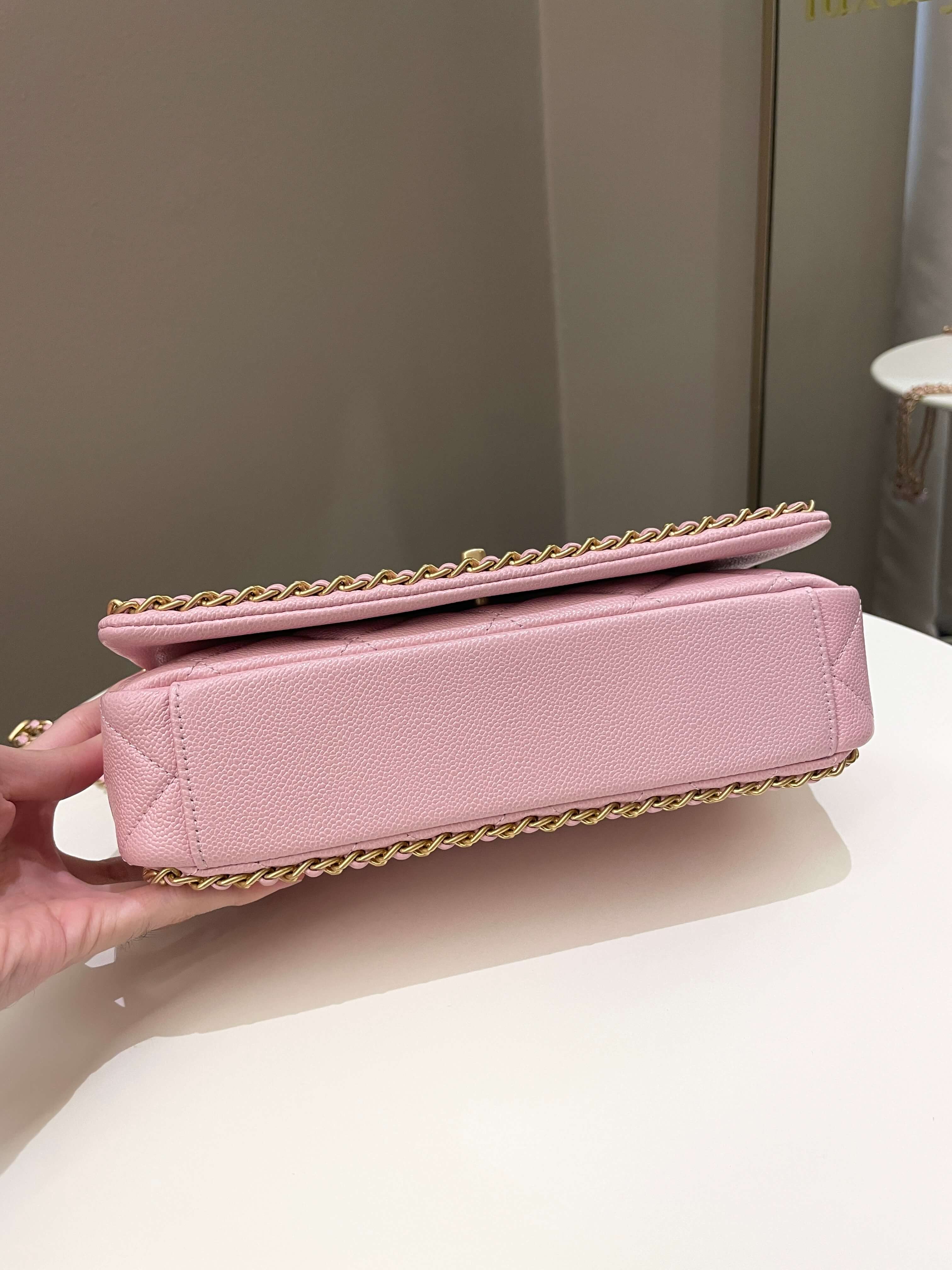 Chanel 22K Chain Around Flap Mauve Pink Caviar