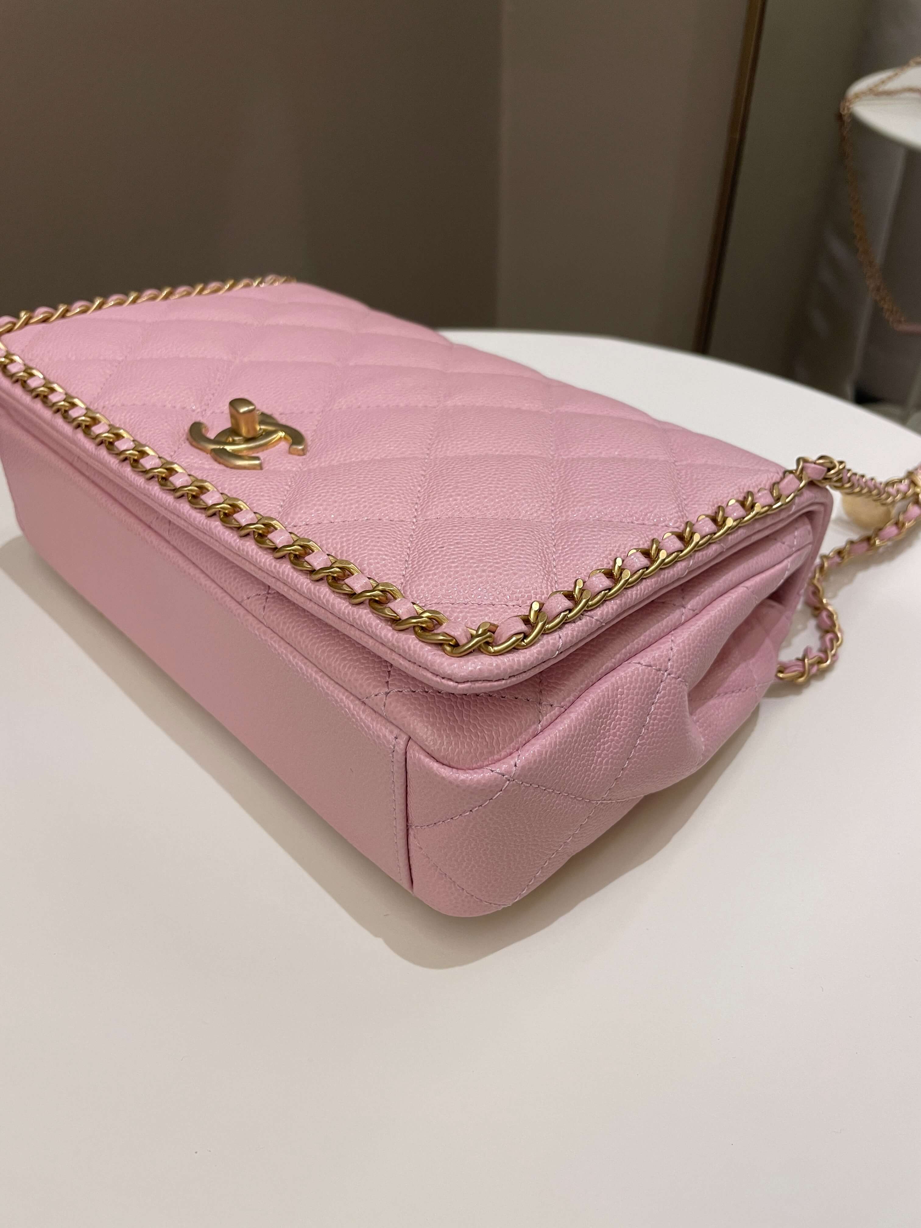Chanel 22K Chain Around Flap Mauve Pink Caviar