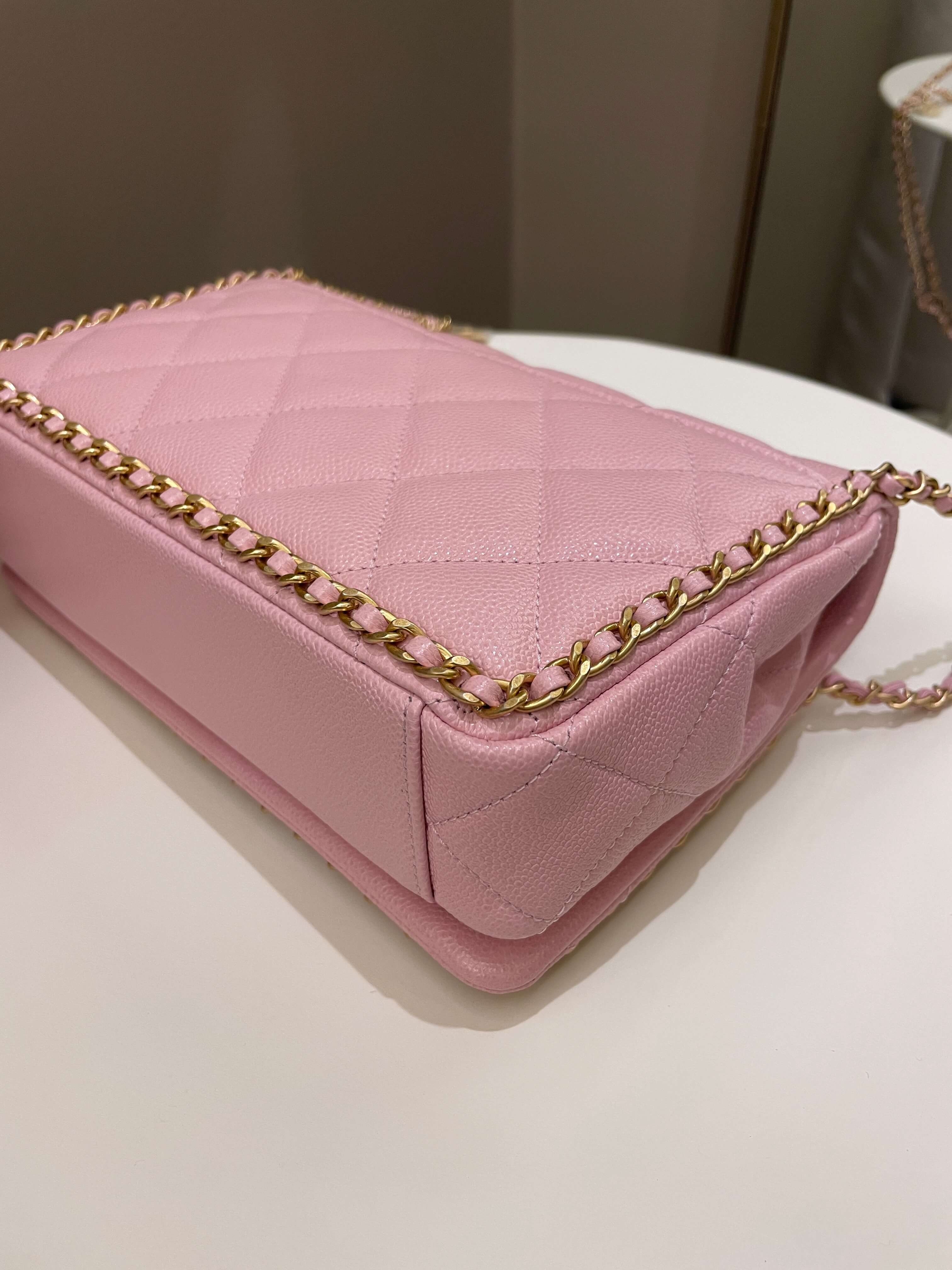 Chanel 22K Chain Around Flap Mauve Pink Caviar