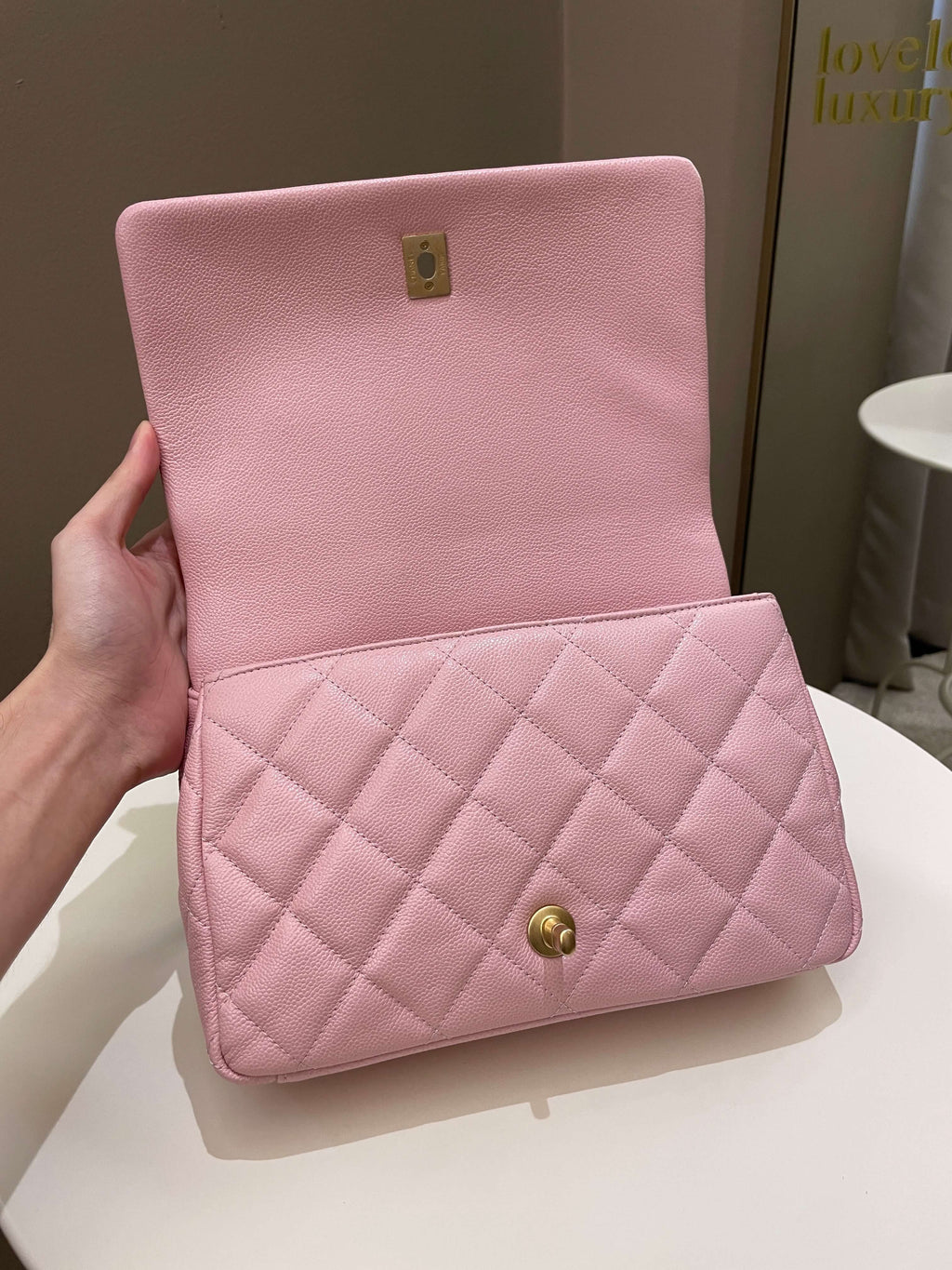 Chanel 22K Chain Around Flap Mauve Pink Caviar