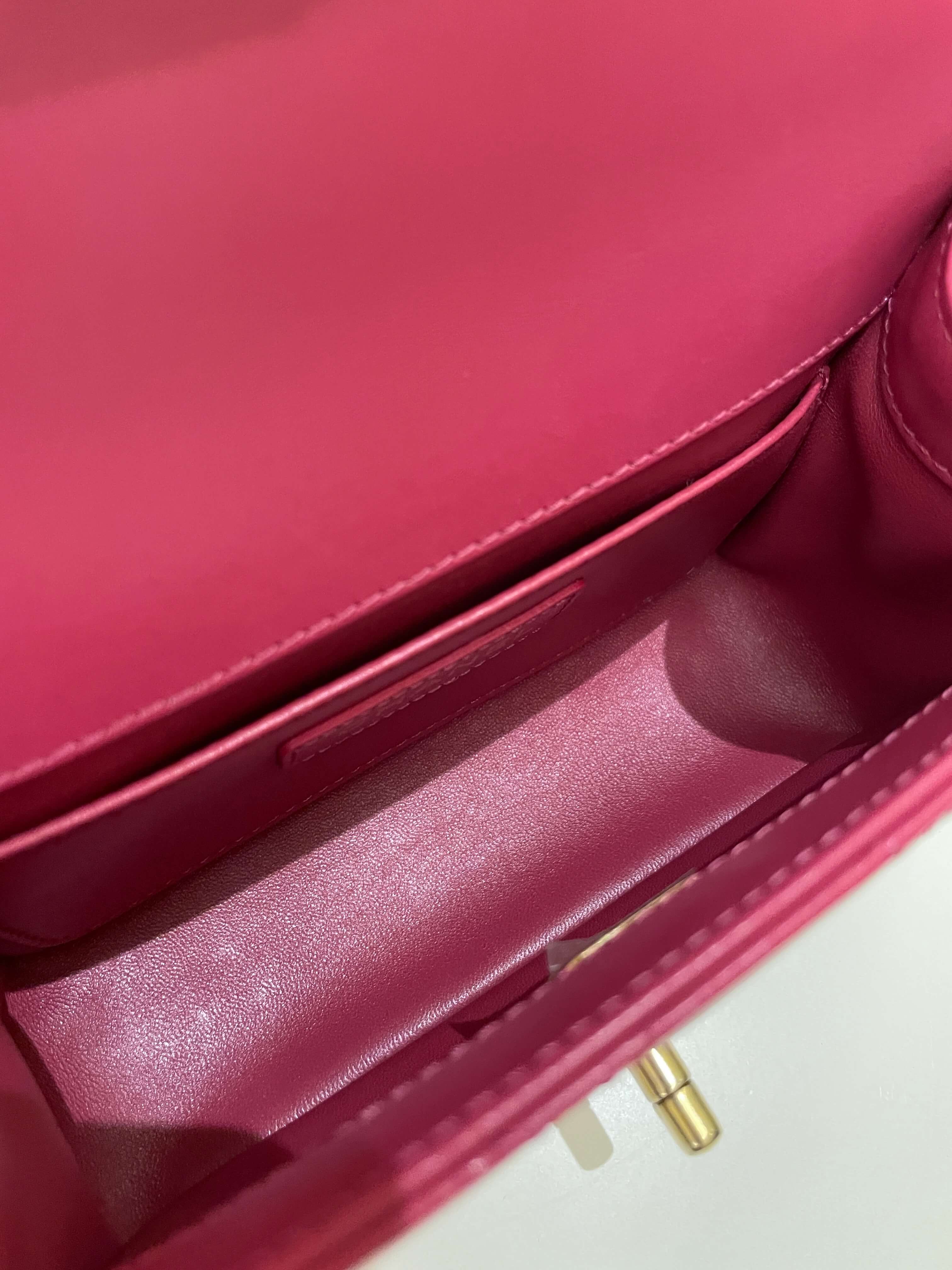 Chanel Quilted Perfect Fit Chain Rose Fuchsia Calfskin