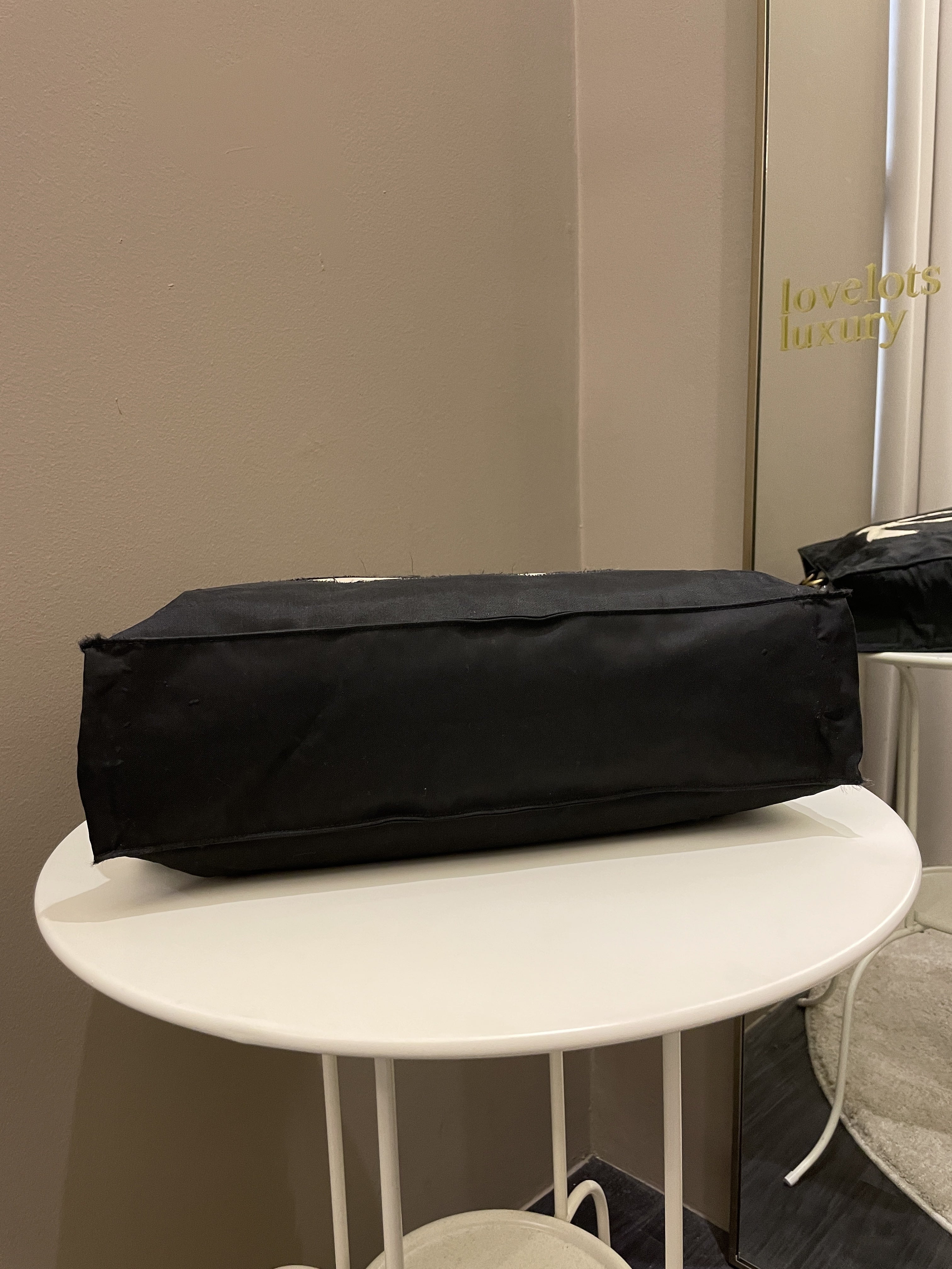 Chanel Cc Vintage Tote Bag Black Canvas