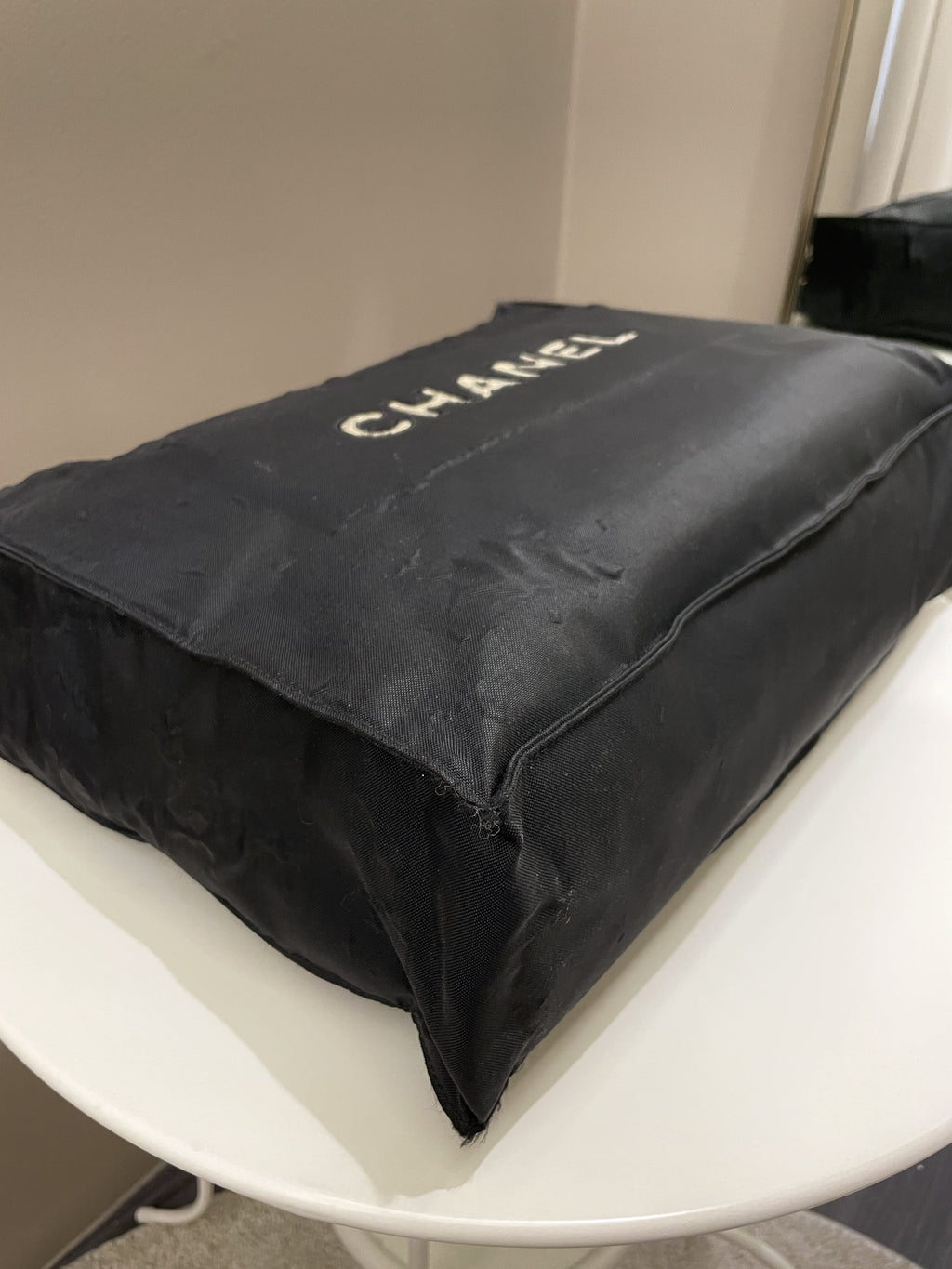 Chanel Cc Vintage Tote Bag Black Canvas
