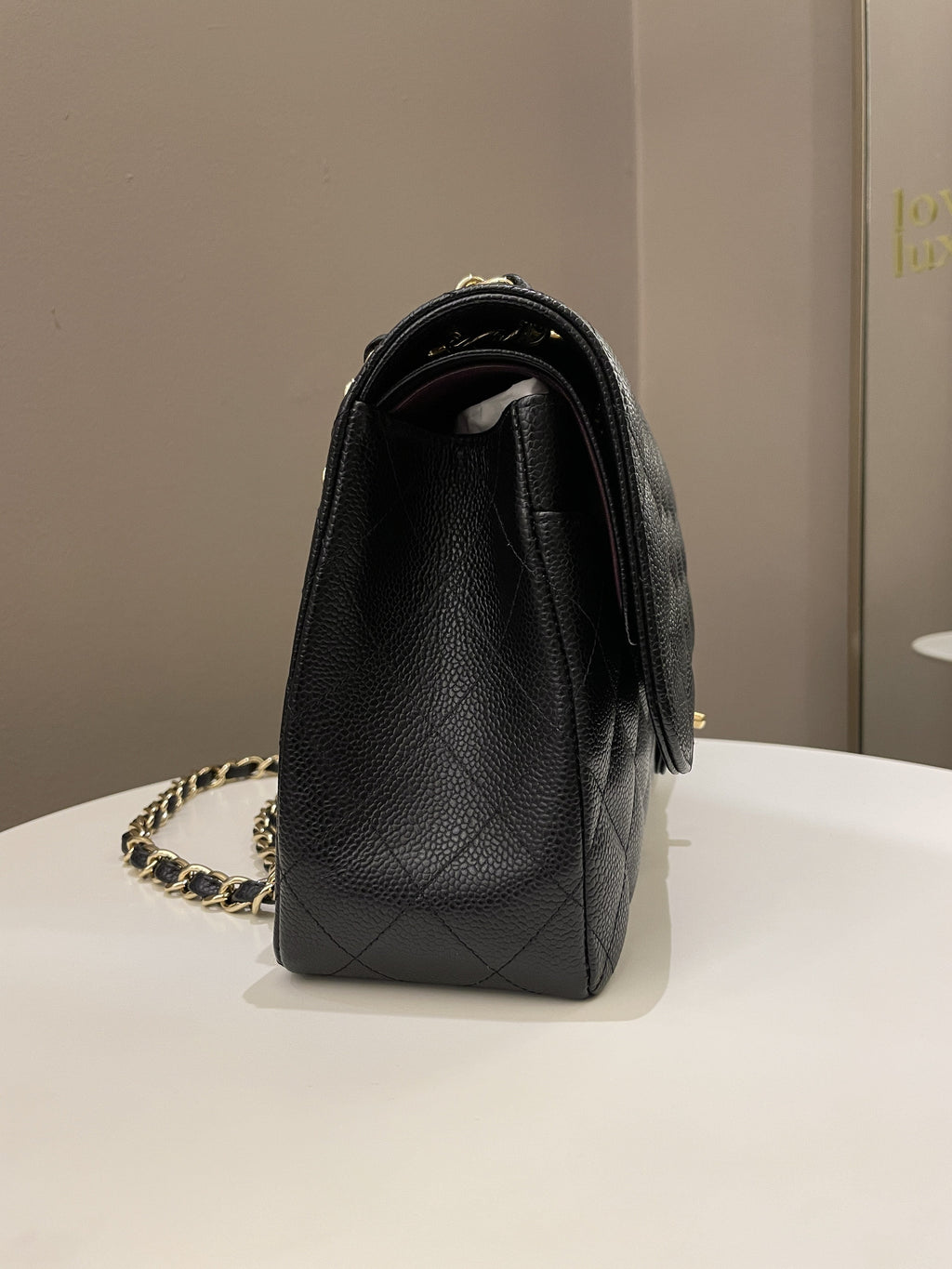 Chanel Classic Quilted Jumbo Double Flap Black Caviar