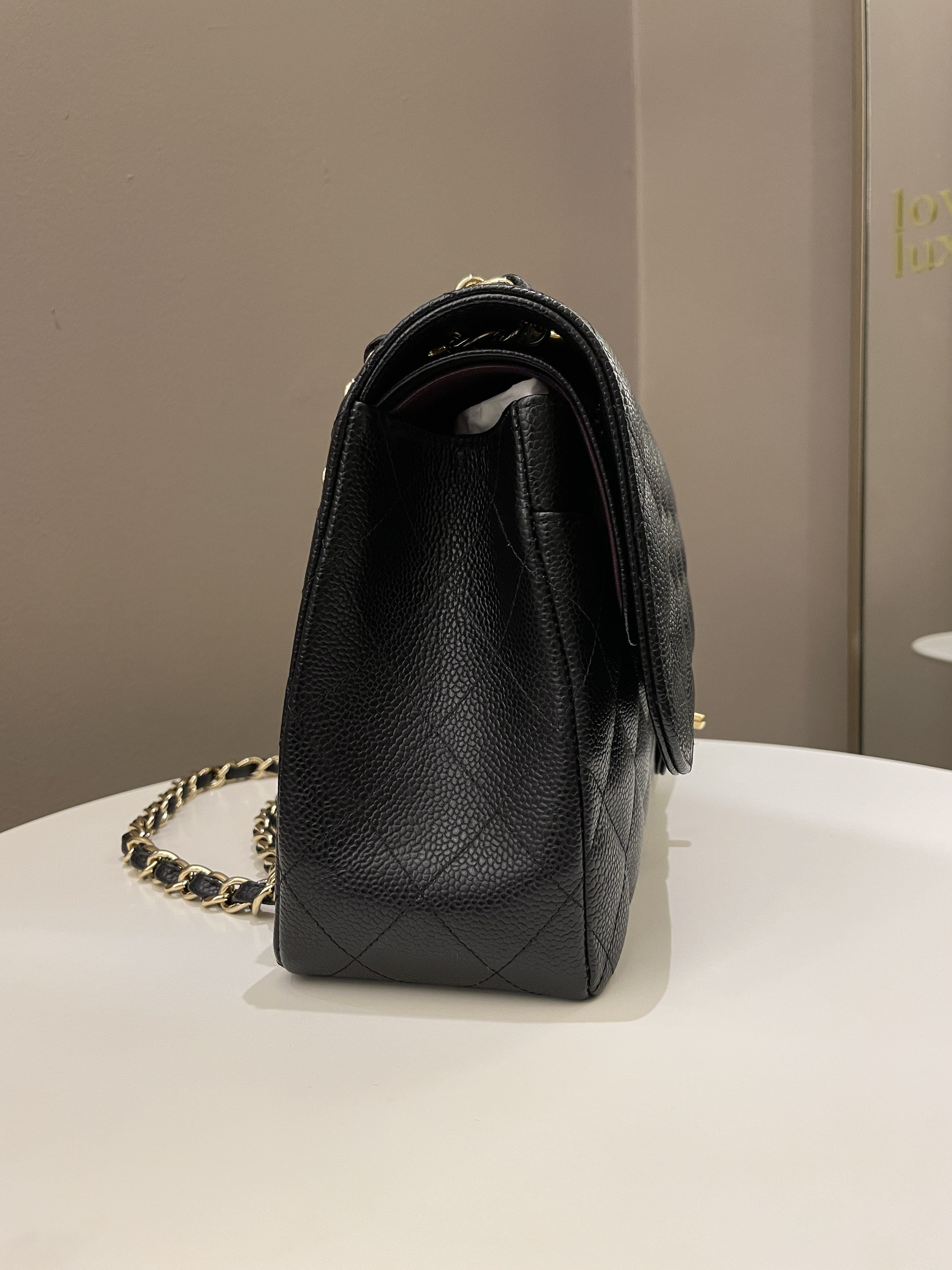 Chanel Classic Quilted Jumbo Double Flap Black Caviar