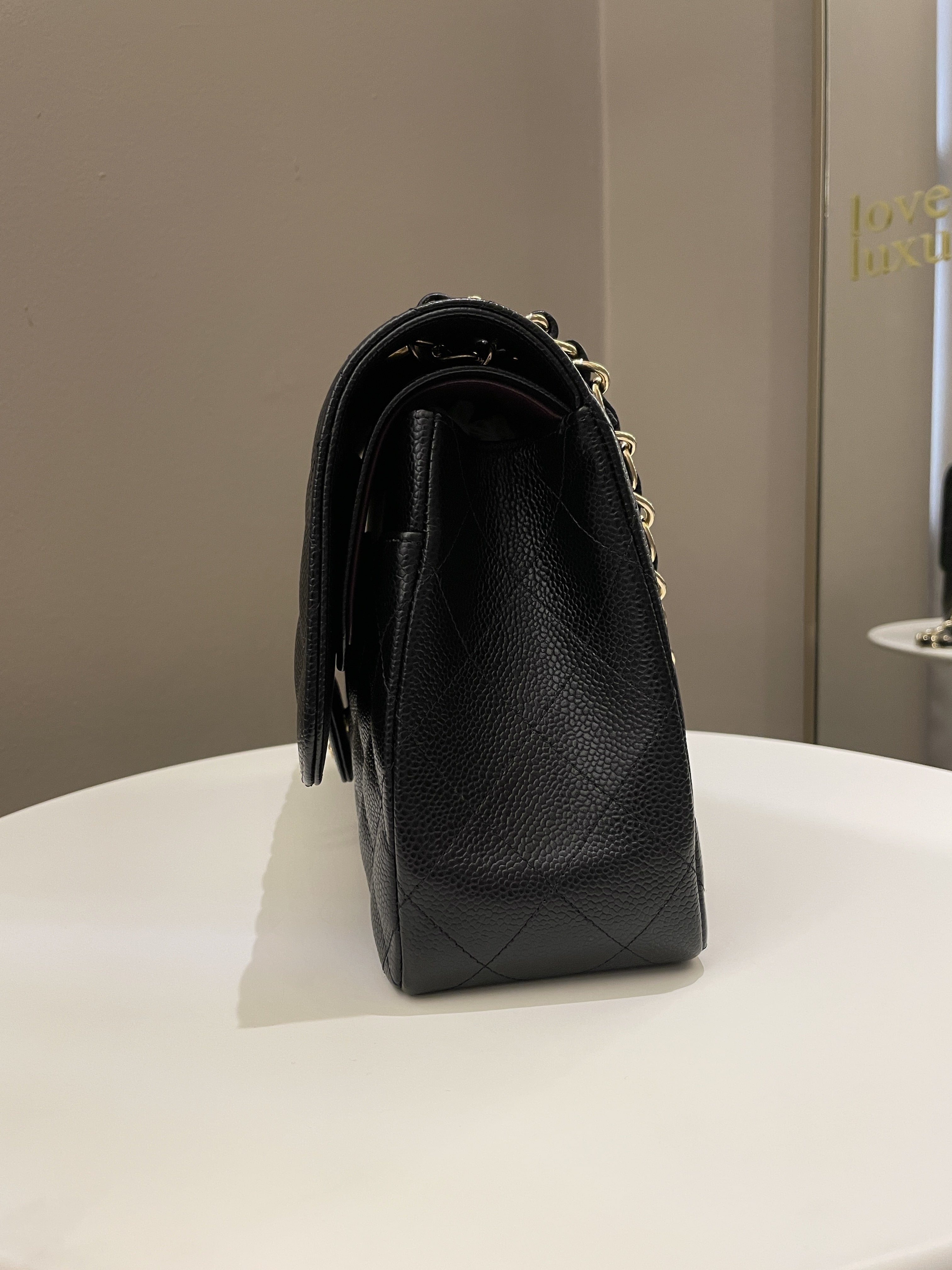 Chanel Classic Quilted Jumbo Double Flap Black Caviar