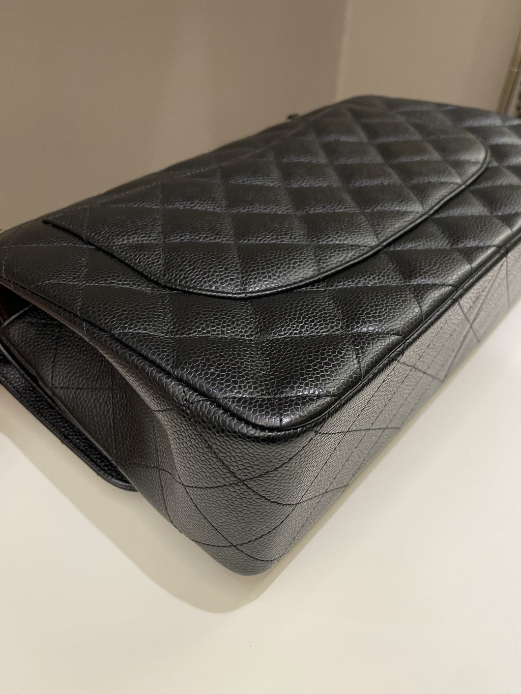 Chanel Classic Quilted Jumbo Double Flap Black Caviar