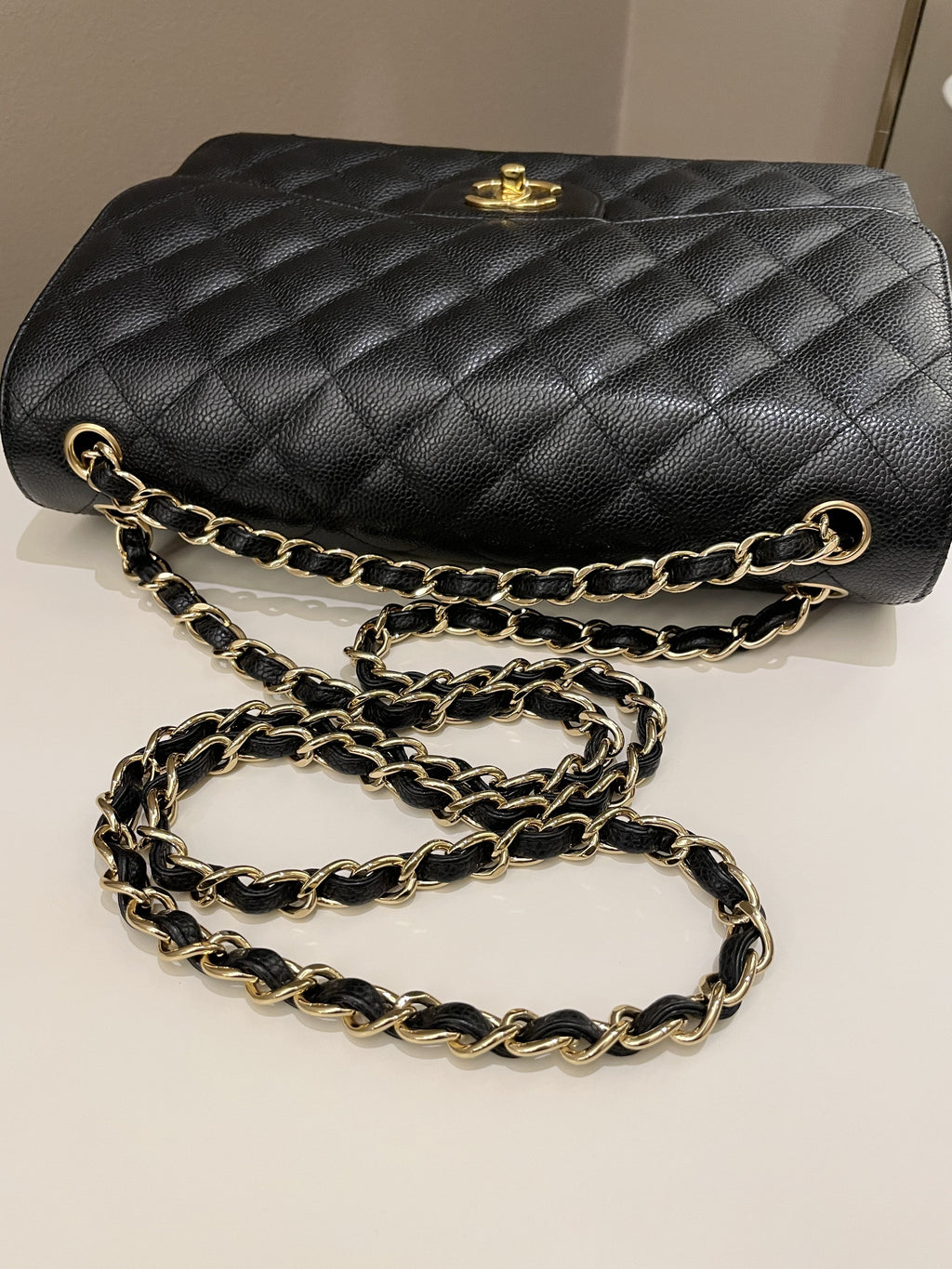 Chanel Classic Quilted Jumbo Double Flap Black Caviar
