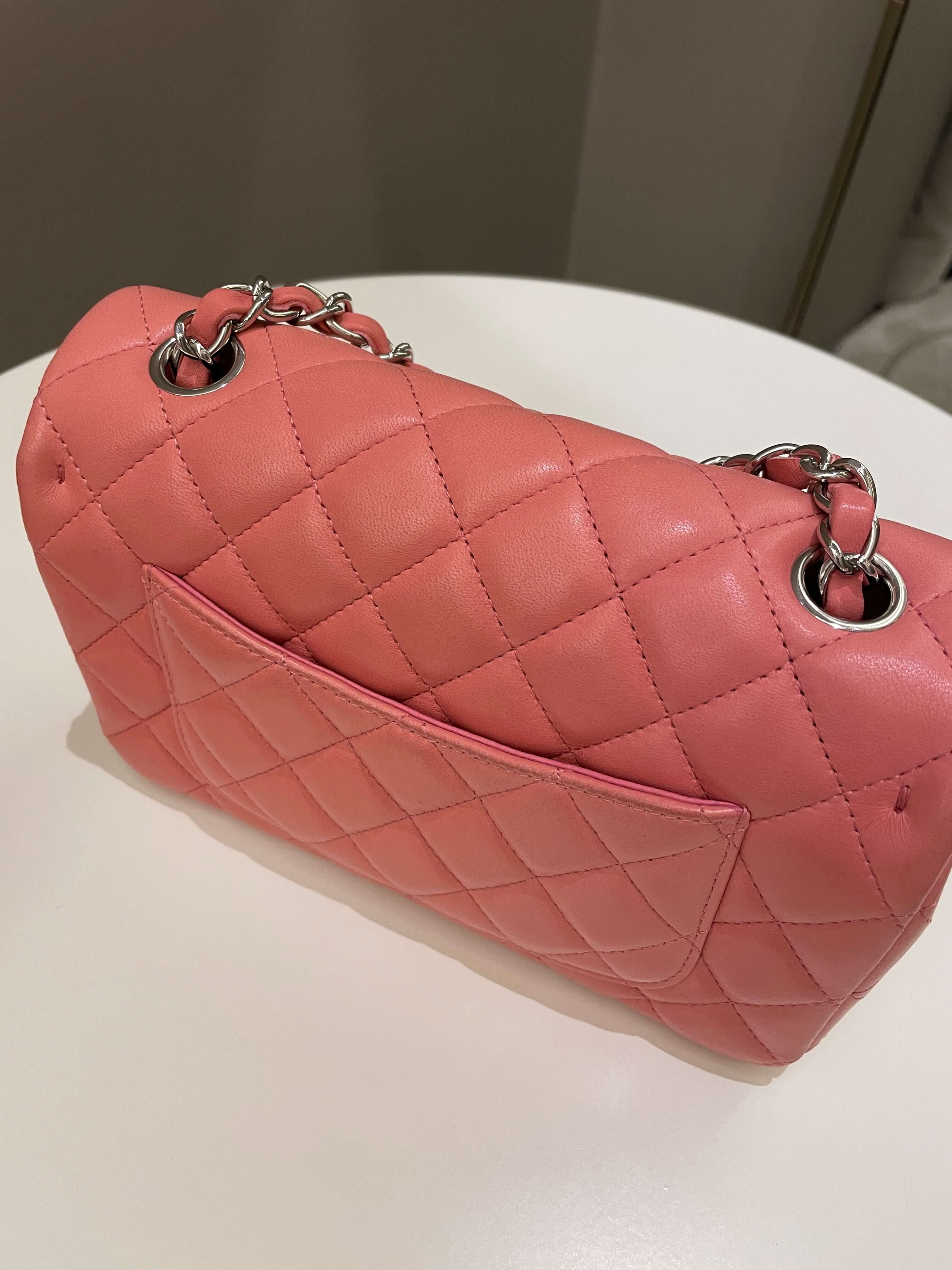 Chanel Quilted Mini Rectangular Mauve Pink Lambskin