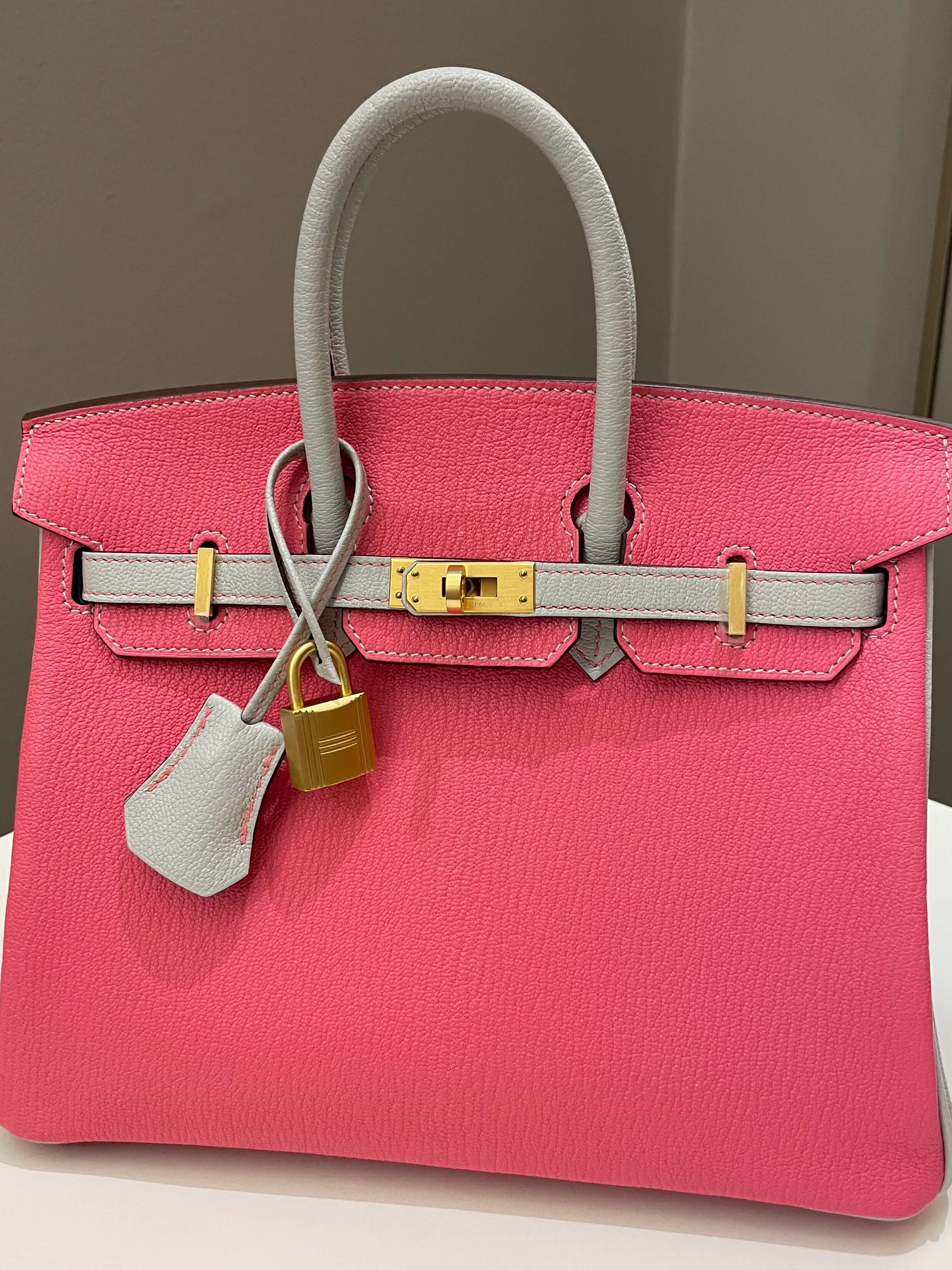 Hermes Birkin 25 HSS Rose Azalee/ Gris ChÃƒÆ’Ã‚Â¨vre