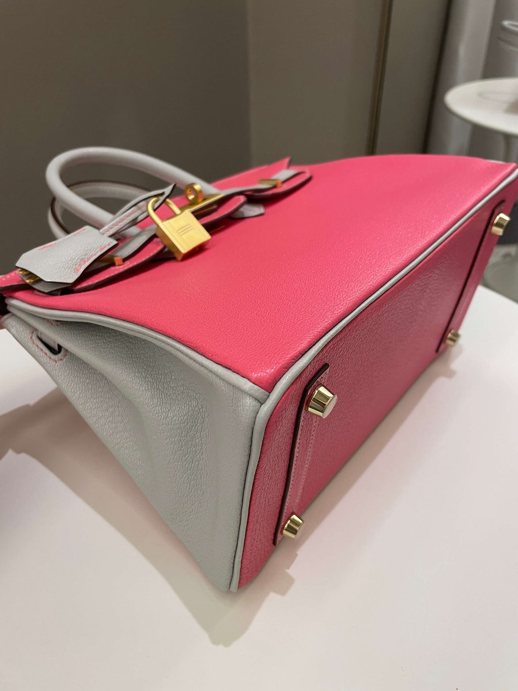 Hermes Birkin 25 HSS Rose Azalee/ Gris ChÃƒÆ’Ã‚Â¨vre