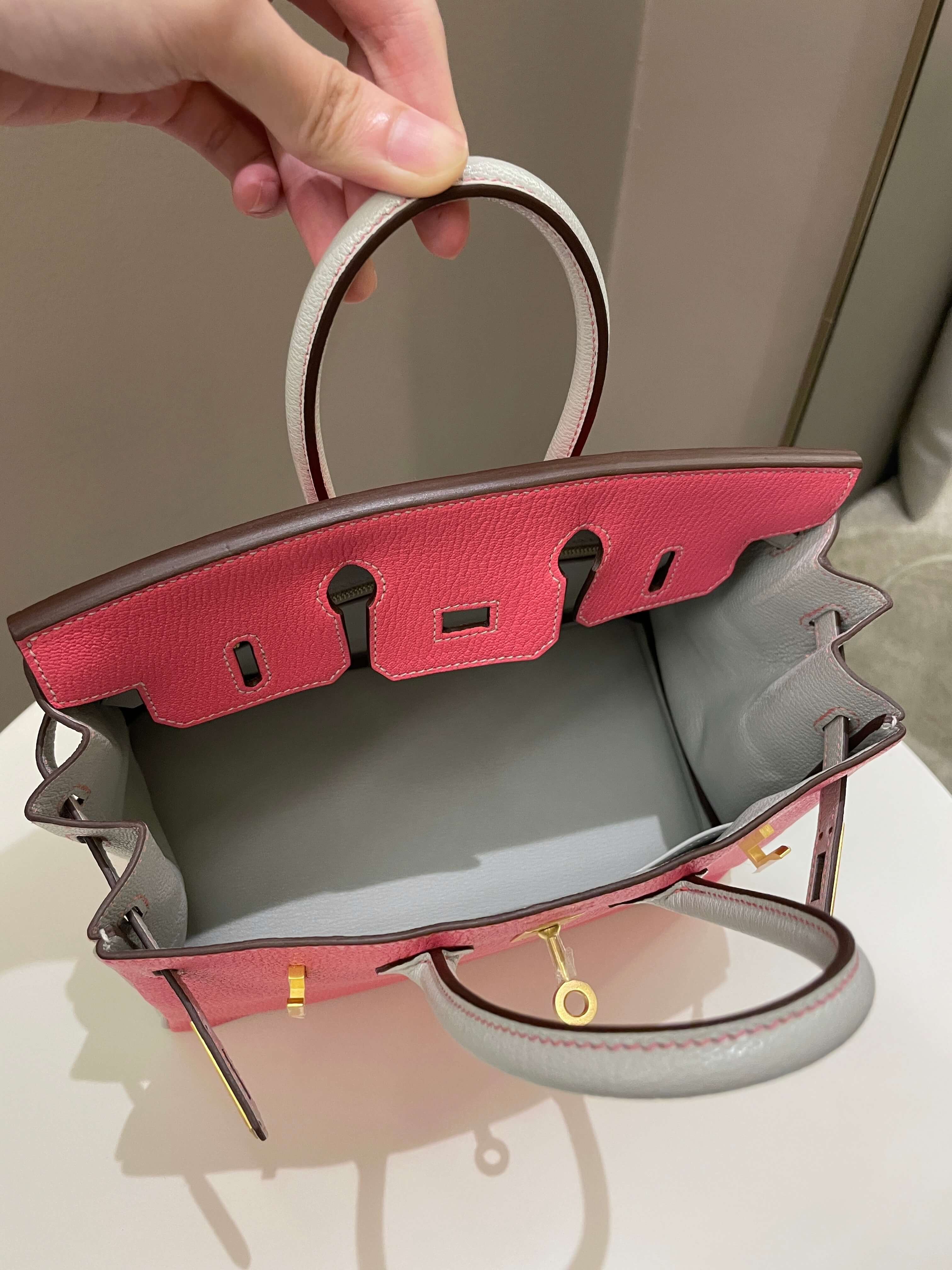 Hermes Birkin 25 HSS Rose Azalee/ Gris ChÃƒÆ’Ã‚Â¨vre