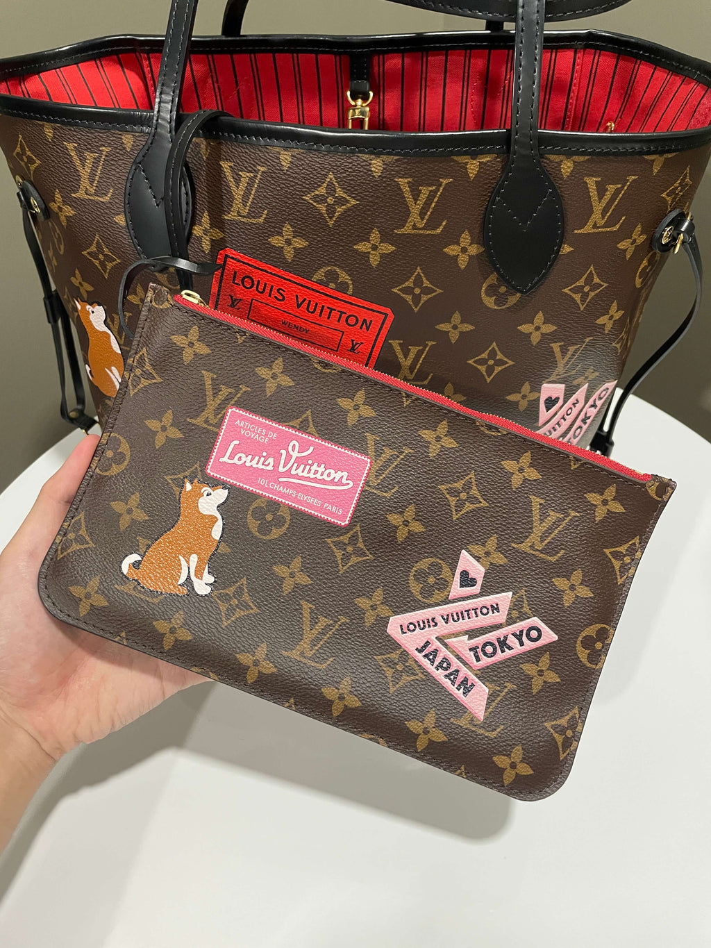 Louis Vuitton Monogram Neverfull MM World Tour Monogram