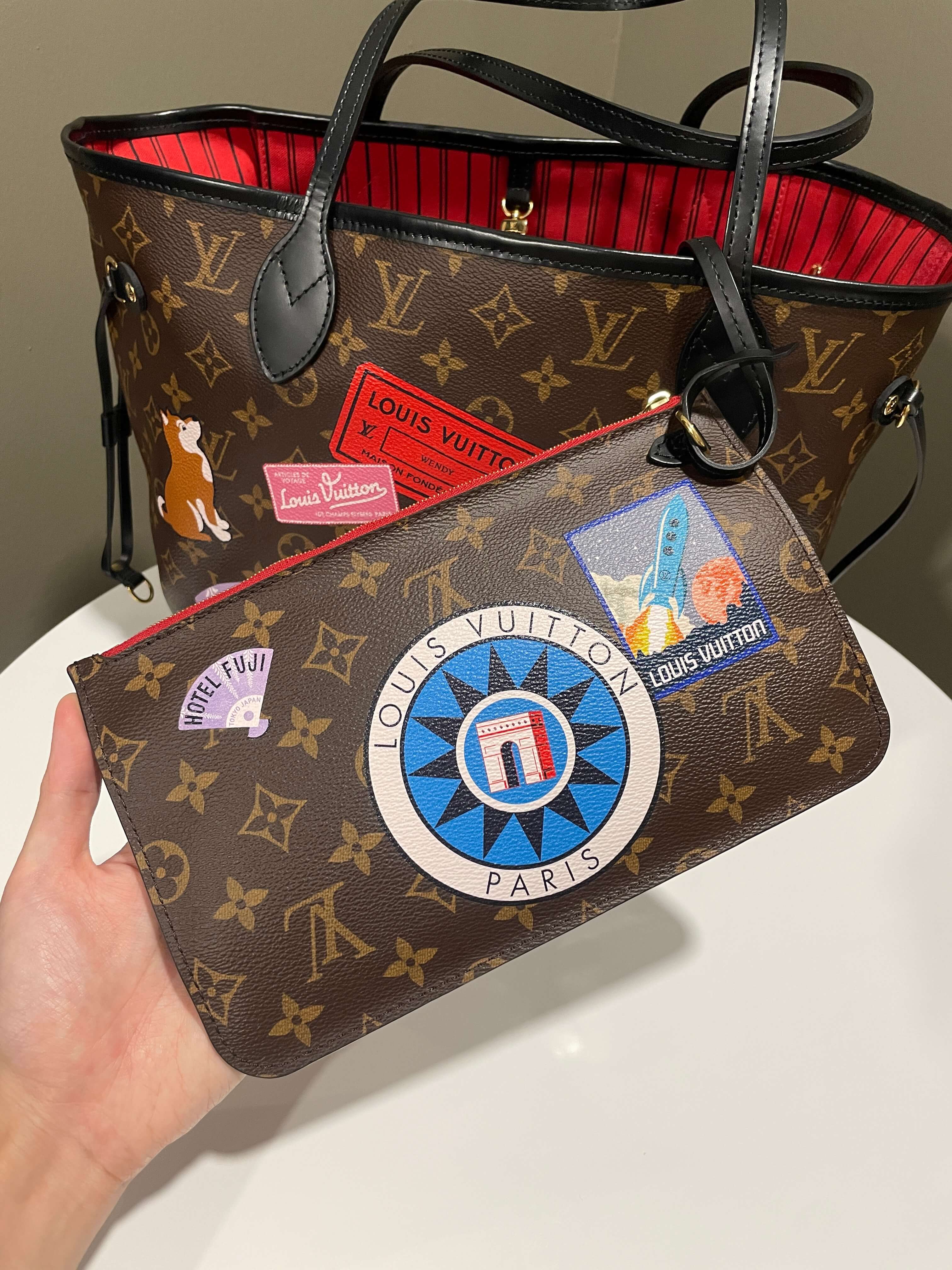 Louis Vuitton Monogram Neverfull MM World Tour Monogram